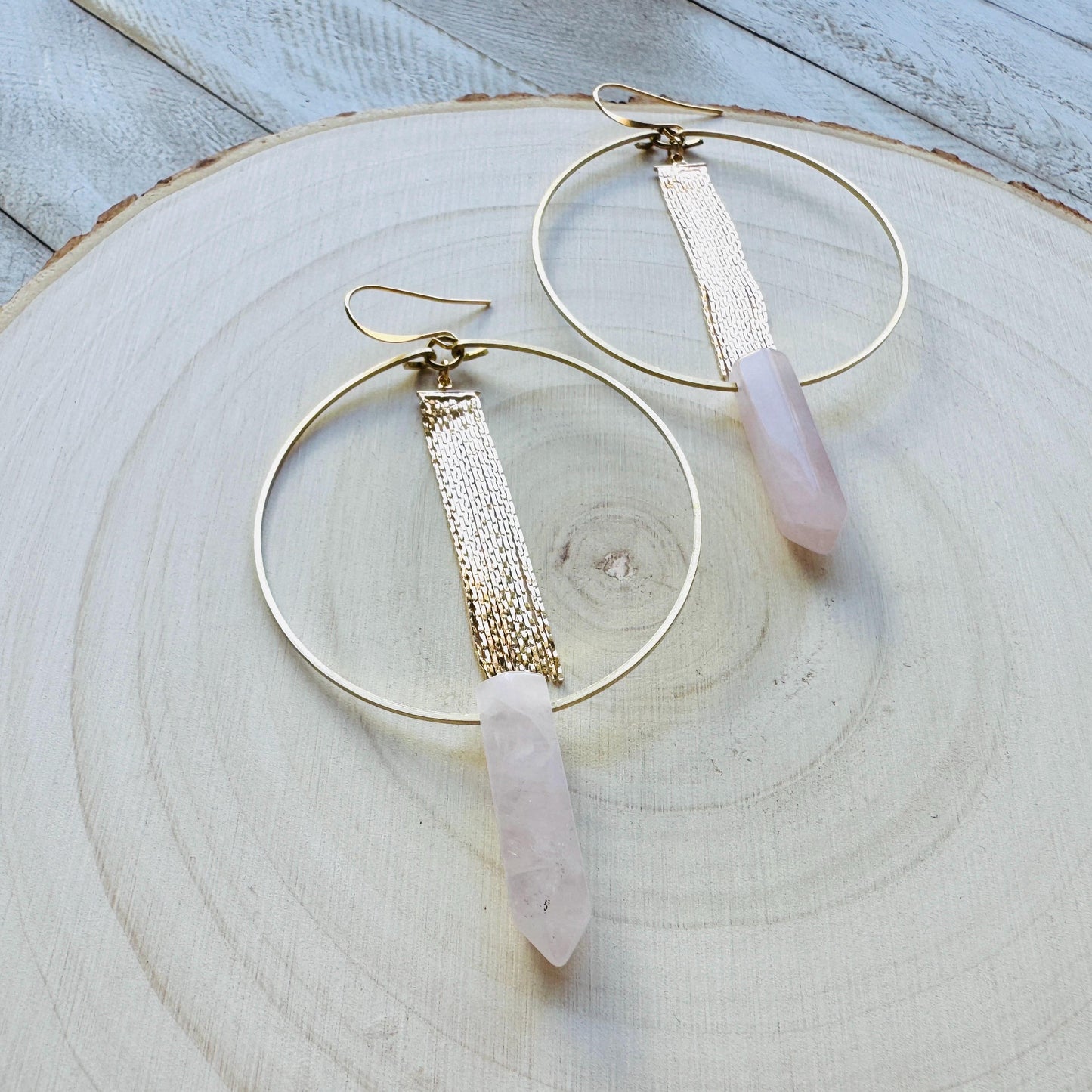 Rose Quartz Earrings