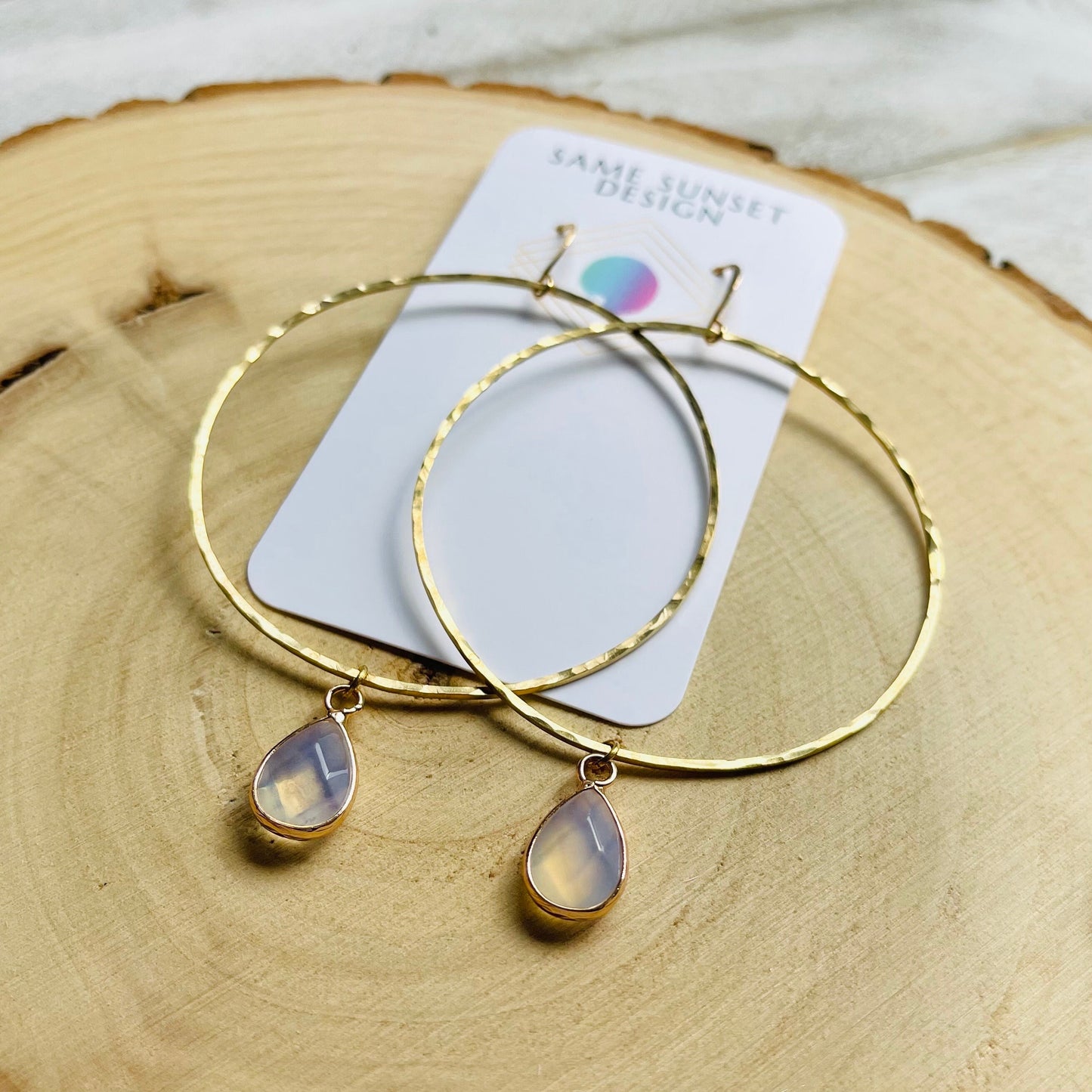 Opalite Hoop Earrings