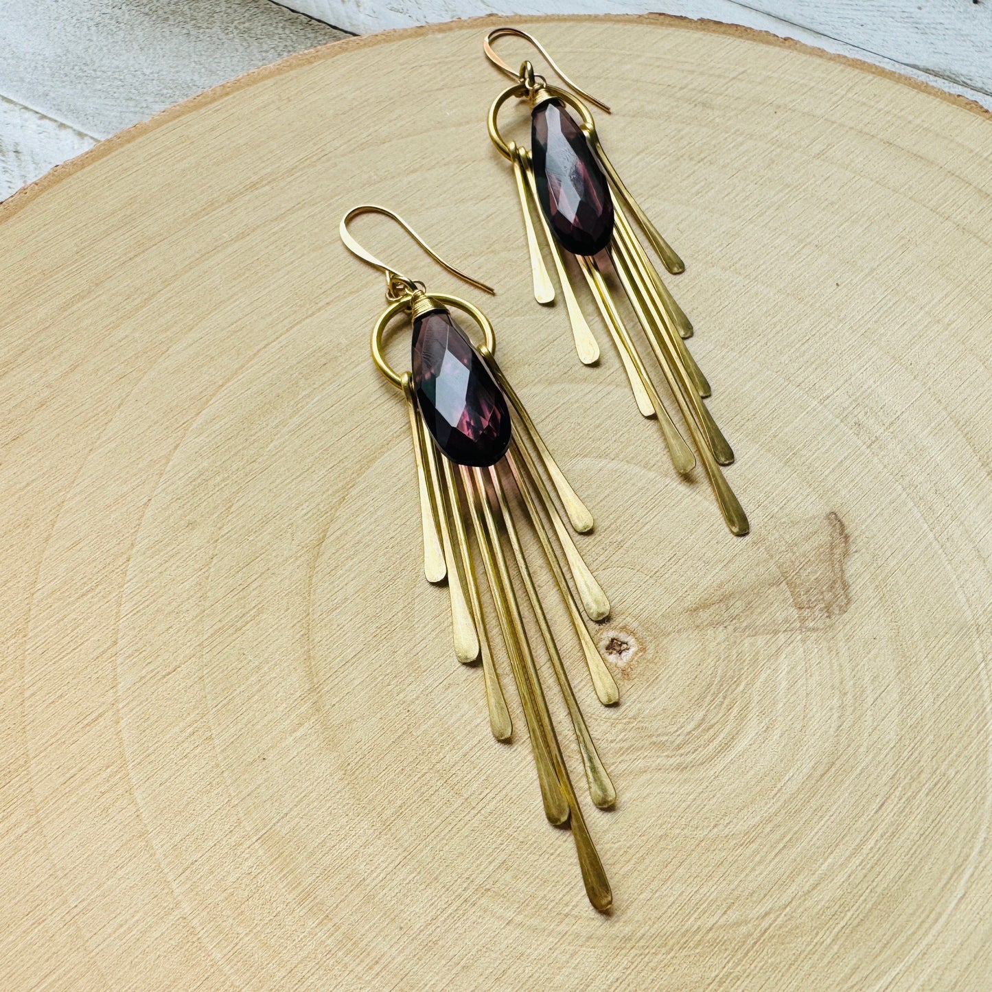 Amethyst Fringe Earrings