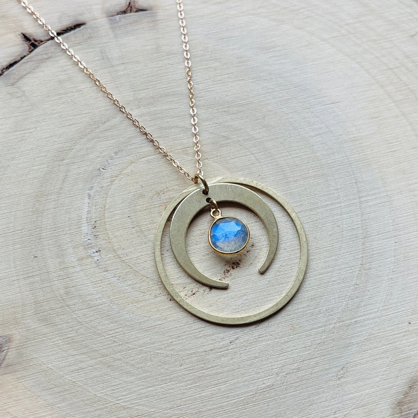 Labradorite Moon Necklace