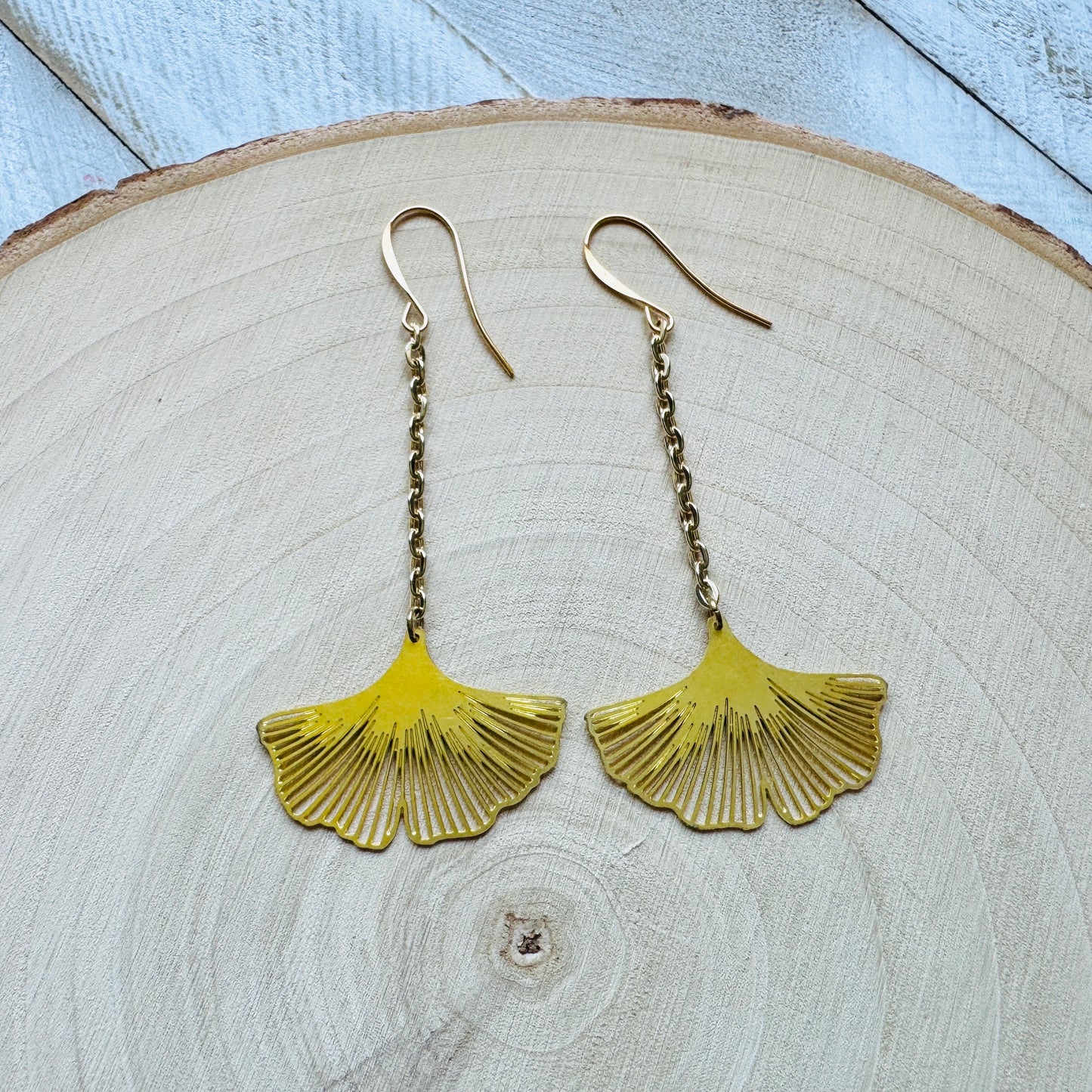 Ginko Leaf Earrings