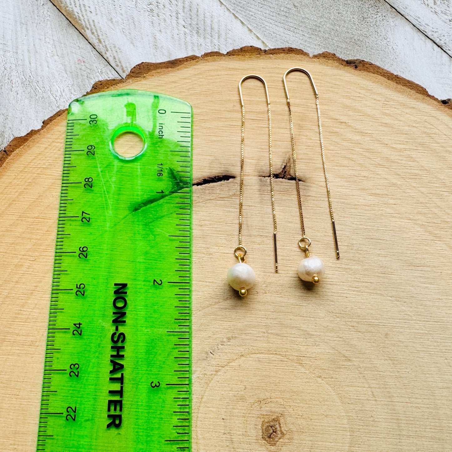 Freshwater Pearl Threader Earrings