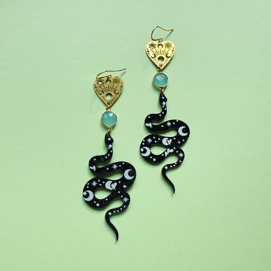 Snake Planchette Earrings
