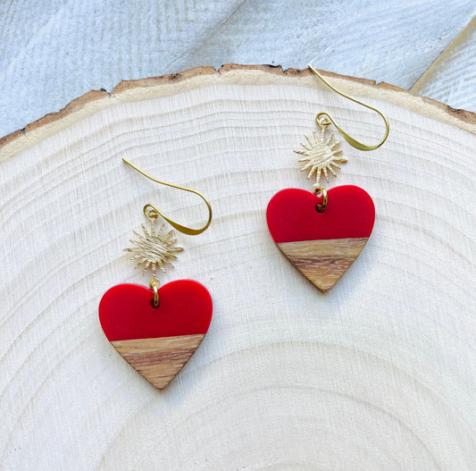 Red Heart Earrings
