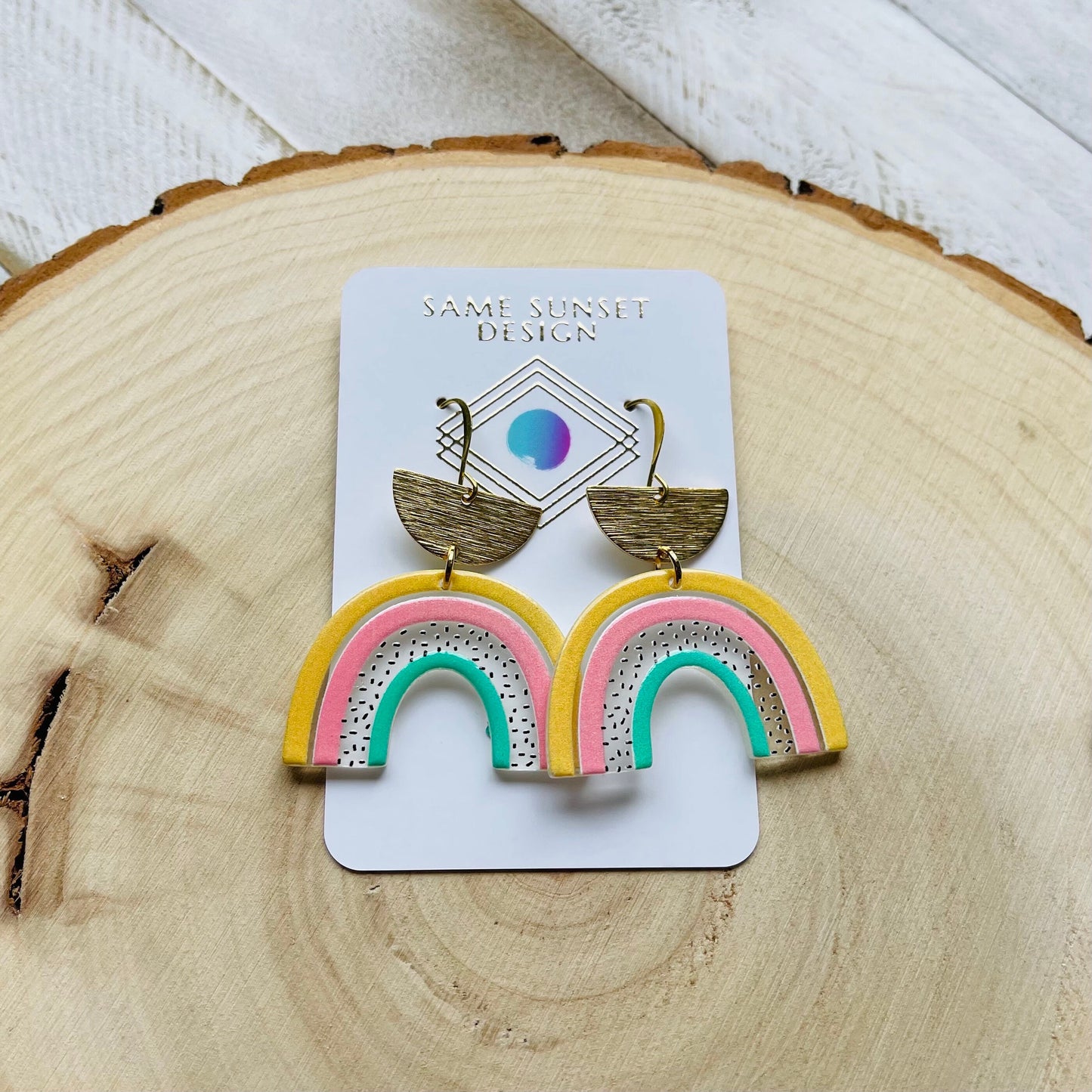 Rainbow Earrings Dangle