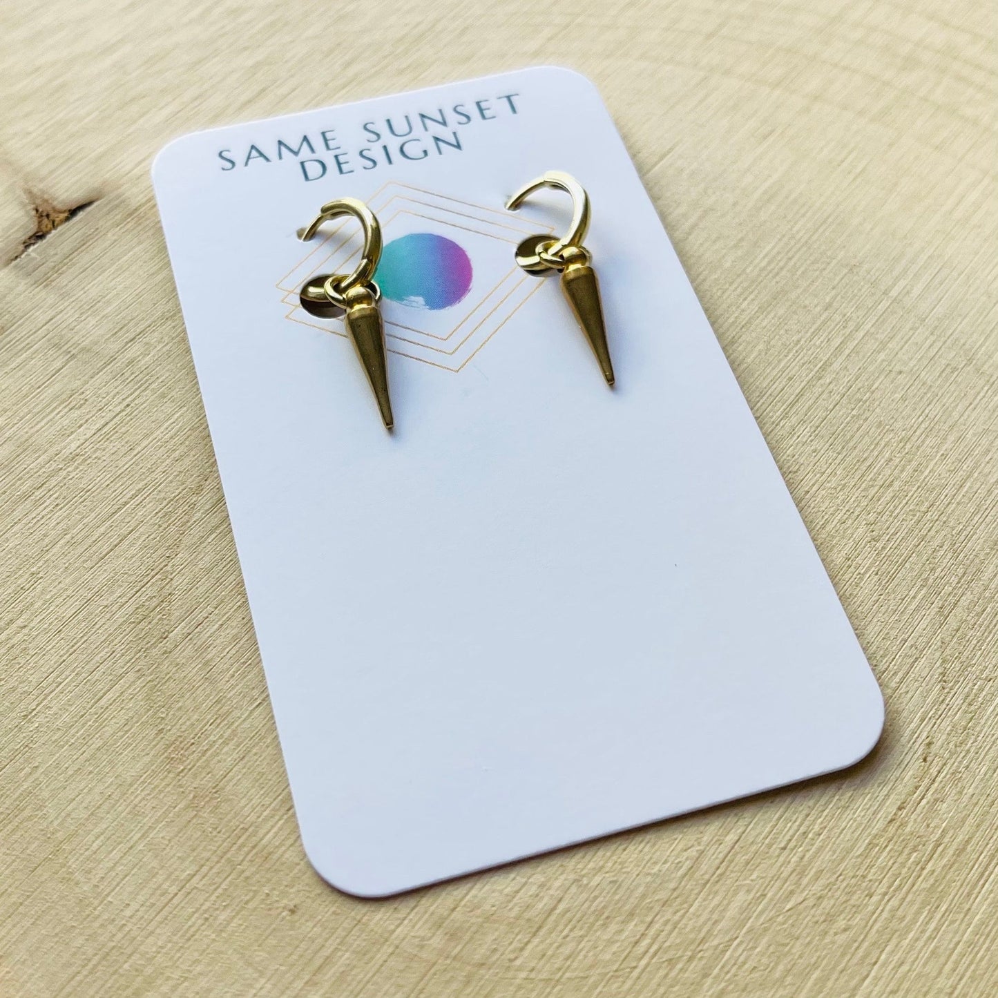 Spike Huggie Hoop Earrings