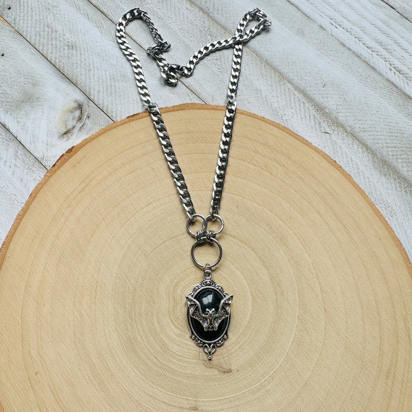 Stainless Steel Bat Necklace
