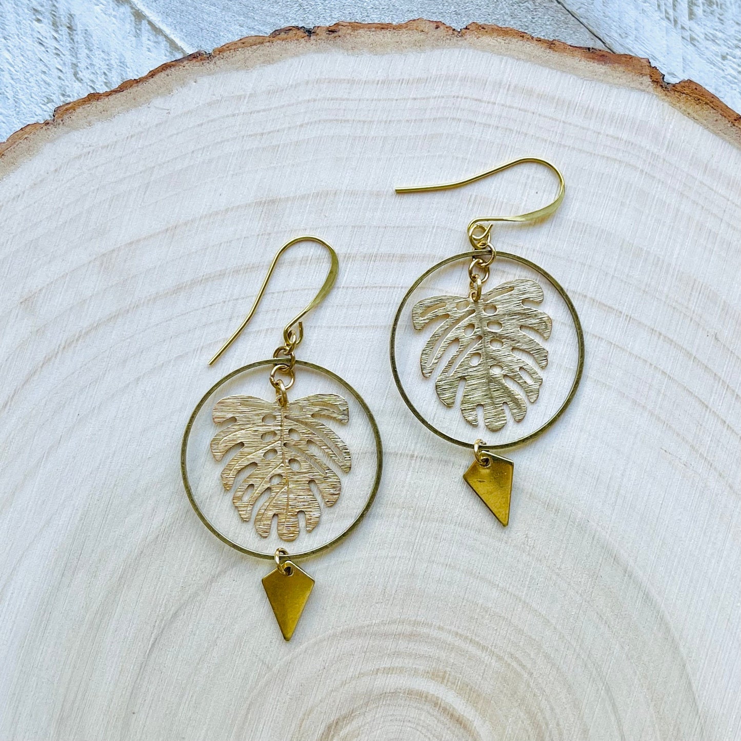 Monstera Leaf Earrings