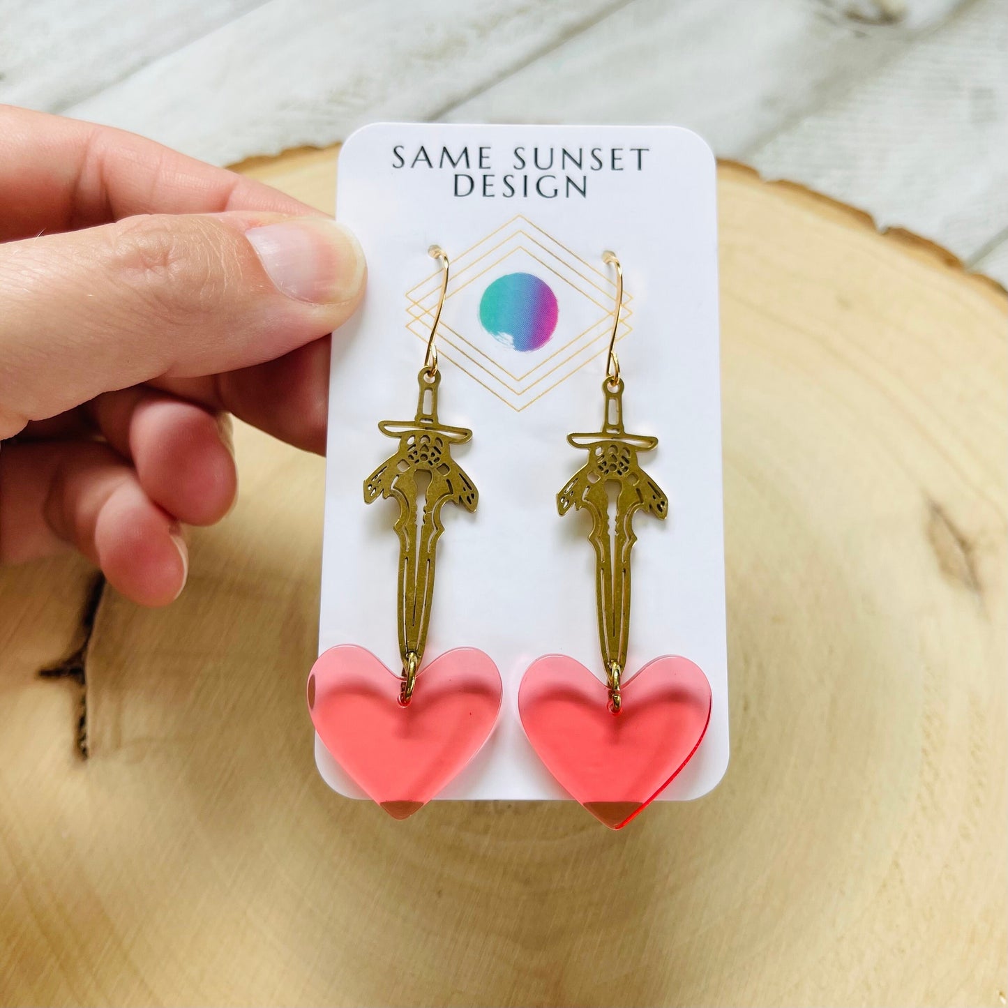 Sword Heart Earrings