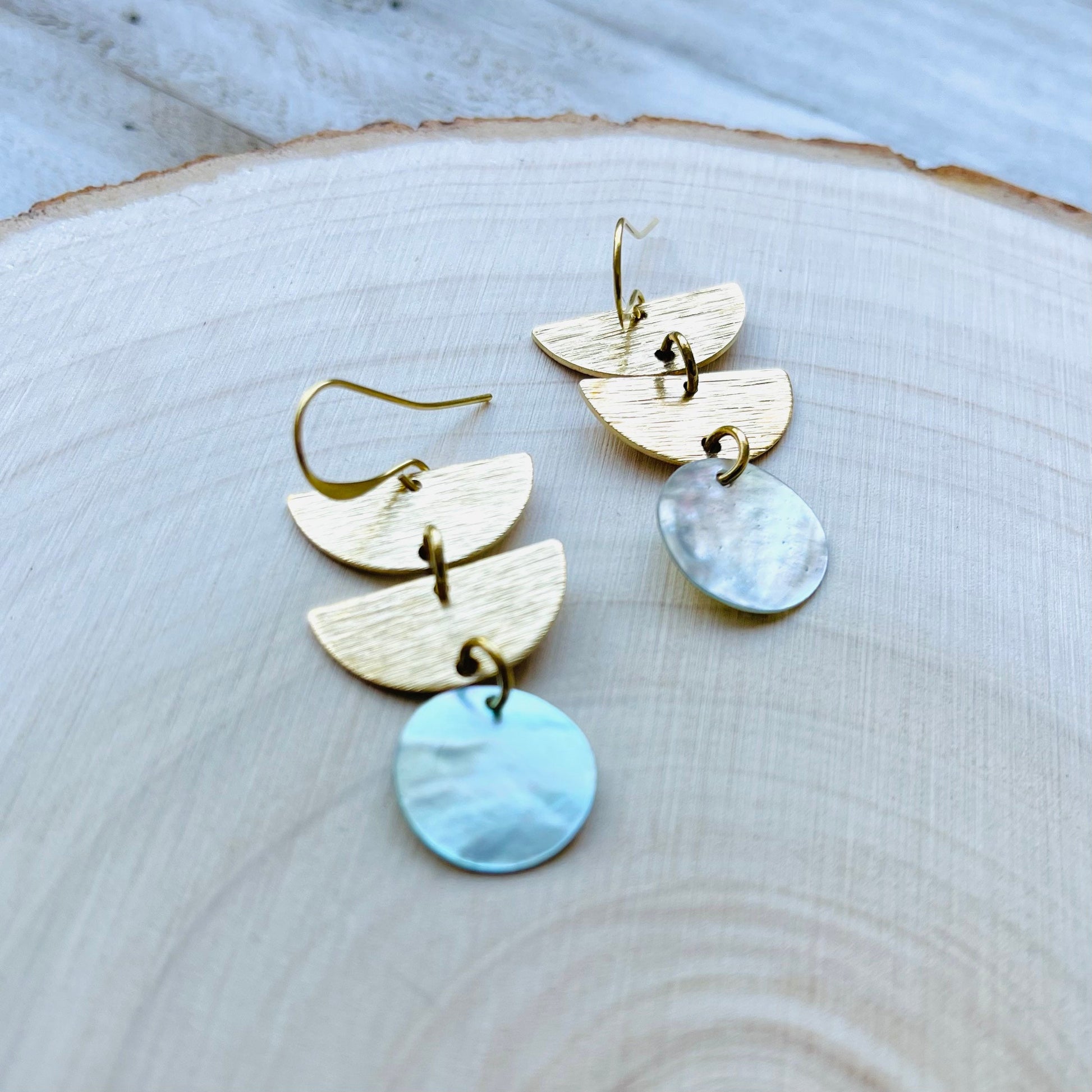 Abalone Earrings, Boho Earrings, Witchy Earrings, Wanderlust Jewelry, Unique Gifts for Sister, Western Earrings Dangle, Fun Birthday Gift