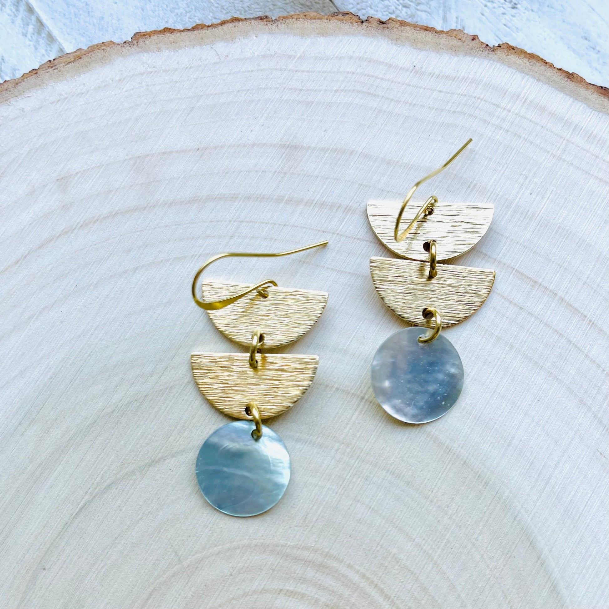 Abalone Earrings, Boho Earrings, Witchy Earrings, Wanderlust Jewelry, Unique Gifts for Sister, Western Earrings Dangle, Fun Birthday Gift