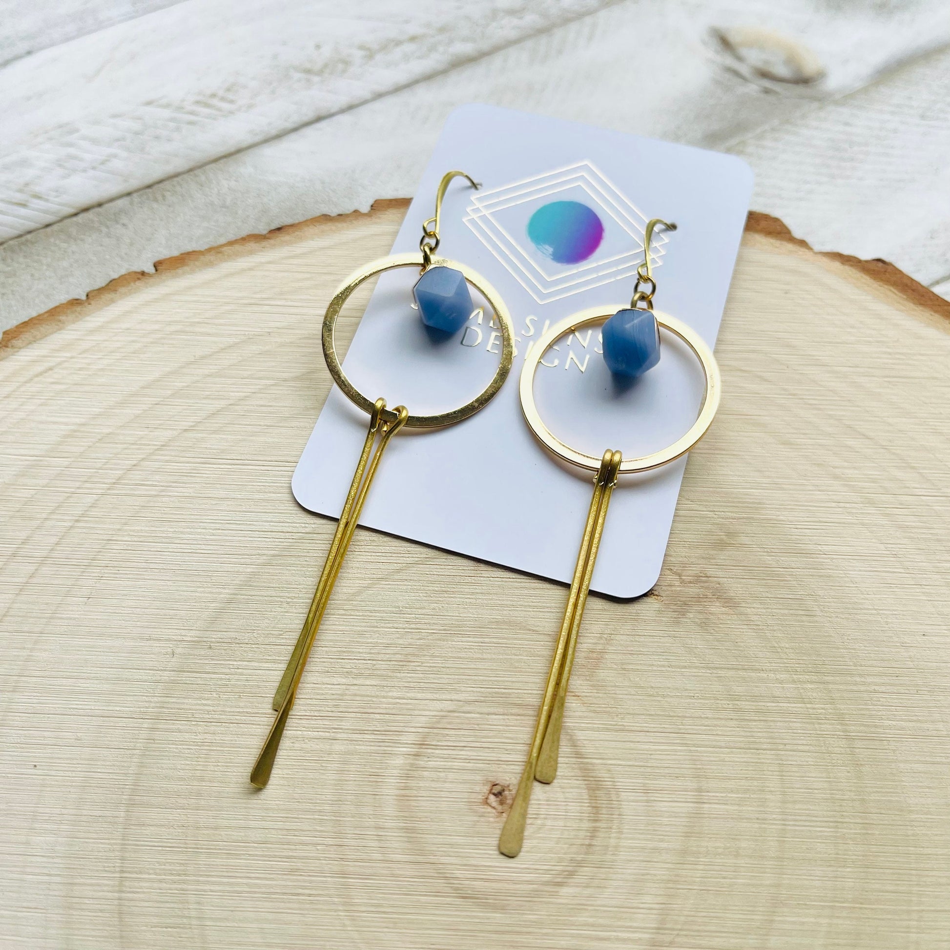 Agate Earrings, Hoop Earrings Gold, Western Earrings, Fringe Earrings, Mothers Day Gift from Daughter, Unique Birthday Gift for Aunt, Boho