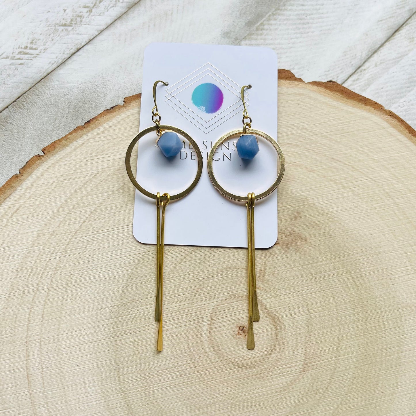Agate Earrings, Hoop Earrings Gold, Western Earrings, Fringe Earrings, Mothers Day Gift from Daughter, Unique Birthday Gift for Aunt, Boho