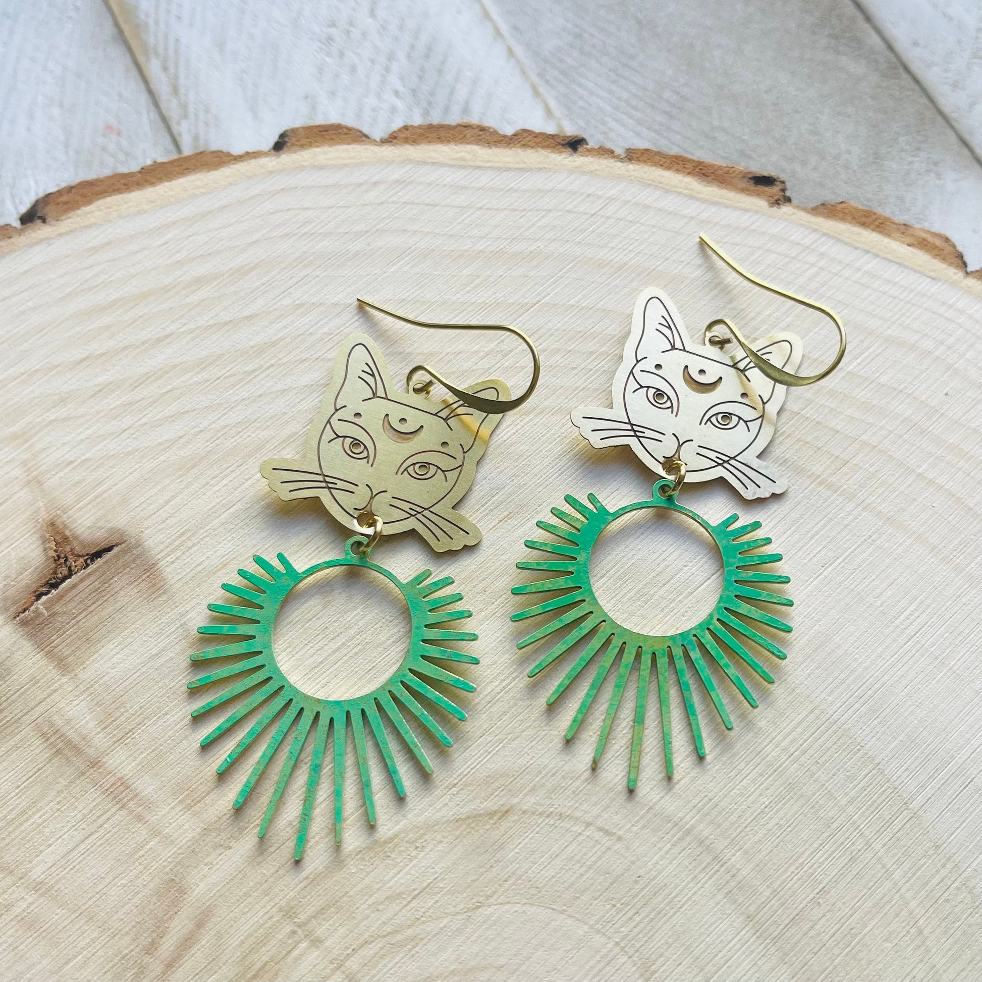 Cat Earrings, Witchy Earrings, Witchy Gifts for Women, Best Gifts for Aunt, Unique Birthday Gift for Sister in Law, Unique Graduation Gifts