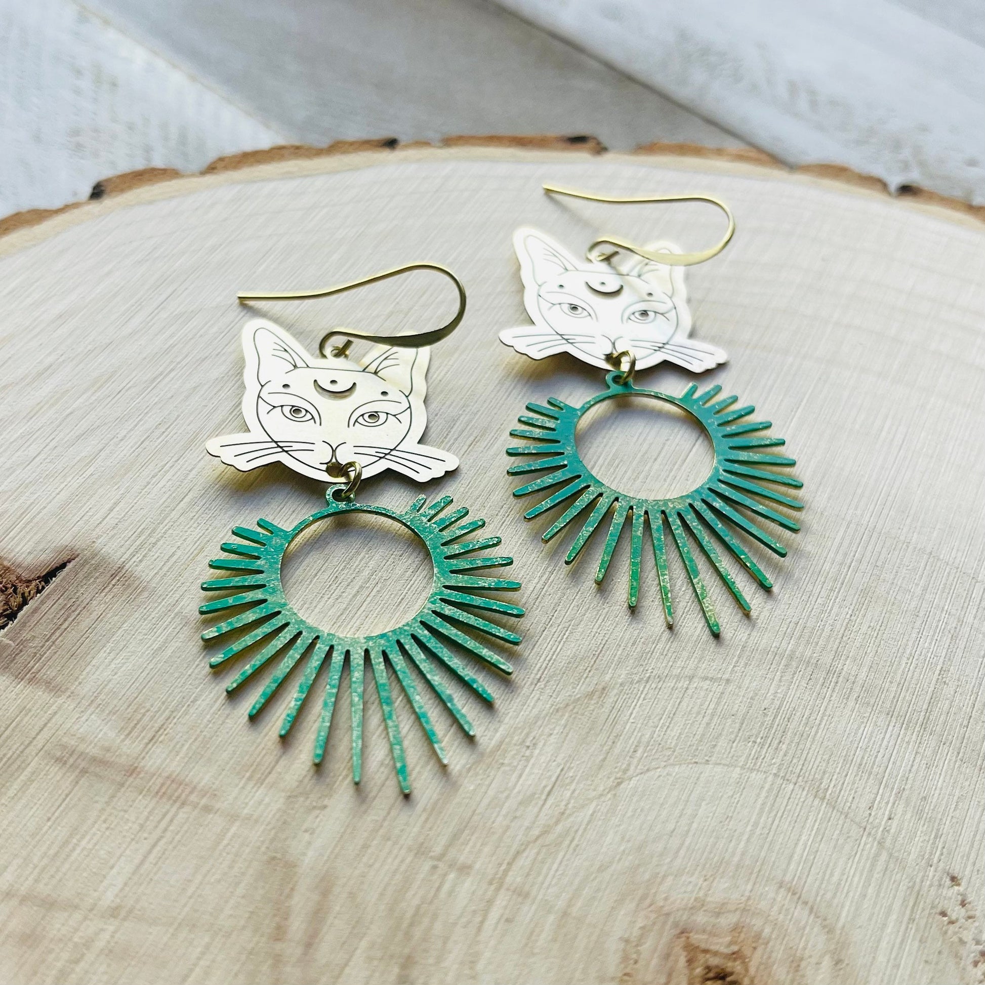 Cat Earrings, Witchy Earrings, Witchy Gifts for Women, Best Gifts for Aunt, Unique Birthday Gift for Sister in Law, Unique Graduation Gifts