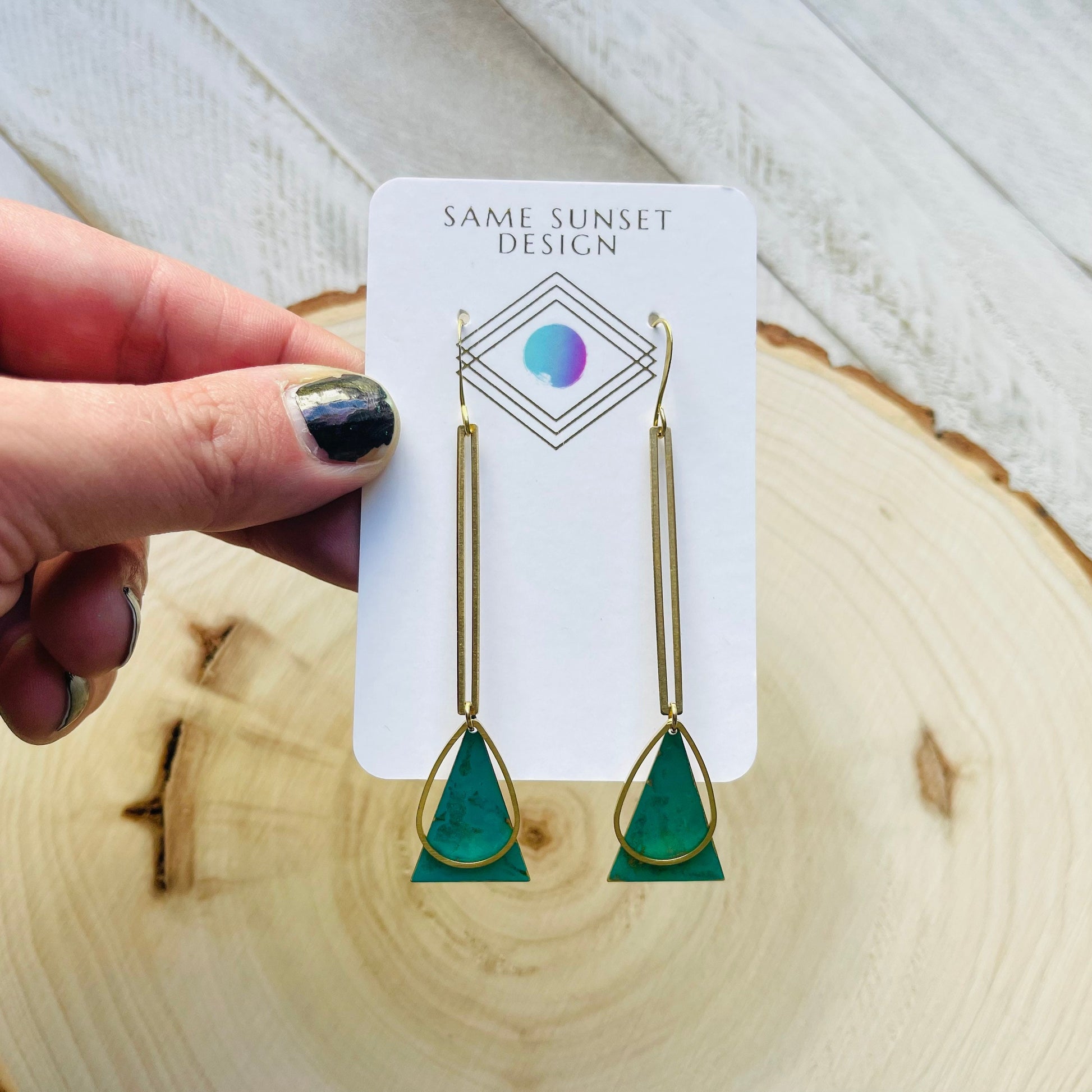 Green Earrings Dangle, Patina Earrings, Festival Jewelry Earrings, Witchy Jewelry, Witchy Earrings, Graduation Earrings 2023, Unique Gifts