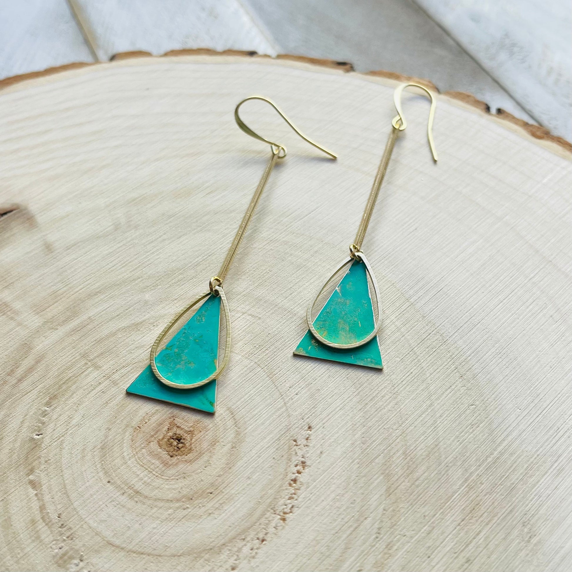 Green Earrings Dangle, Patina Earrings, Festival Jewelry Earrings, Witchy Jewelry, Witchy Earrings, Graduation Earrings 2023, Unique Gifts