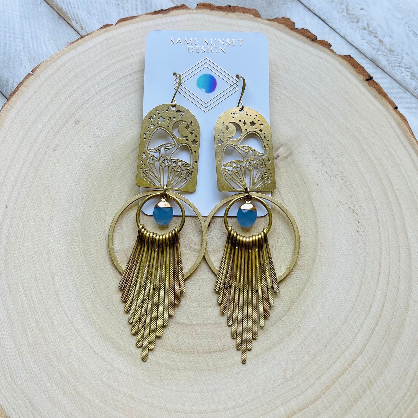 Mushroom Earrings, Jade Earrings, Witchy Earrings, Cottagecore Earrings, Unique Gifts for Women Birthday, Wedding Earrings for Bride