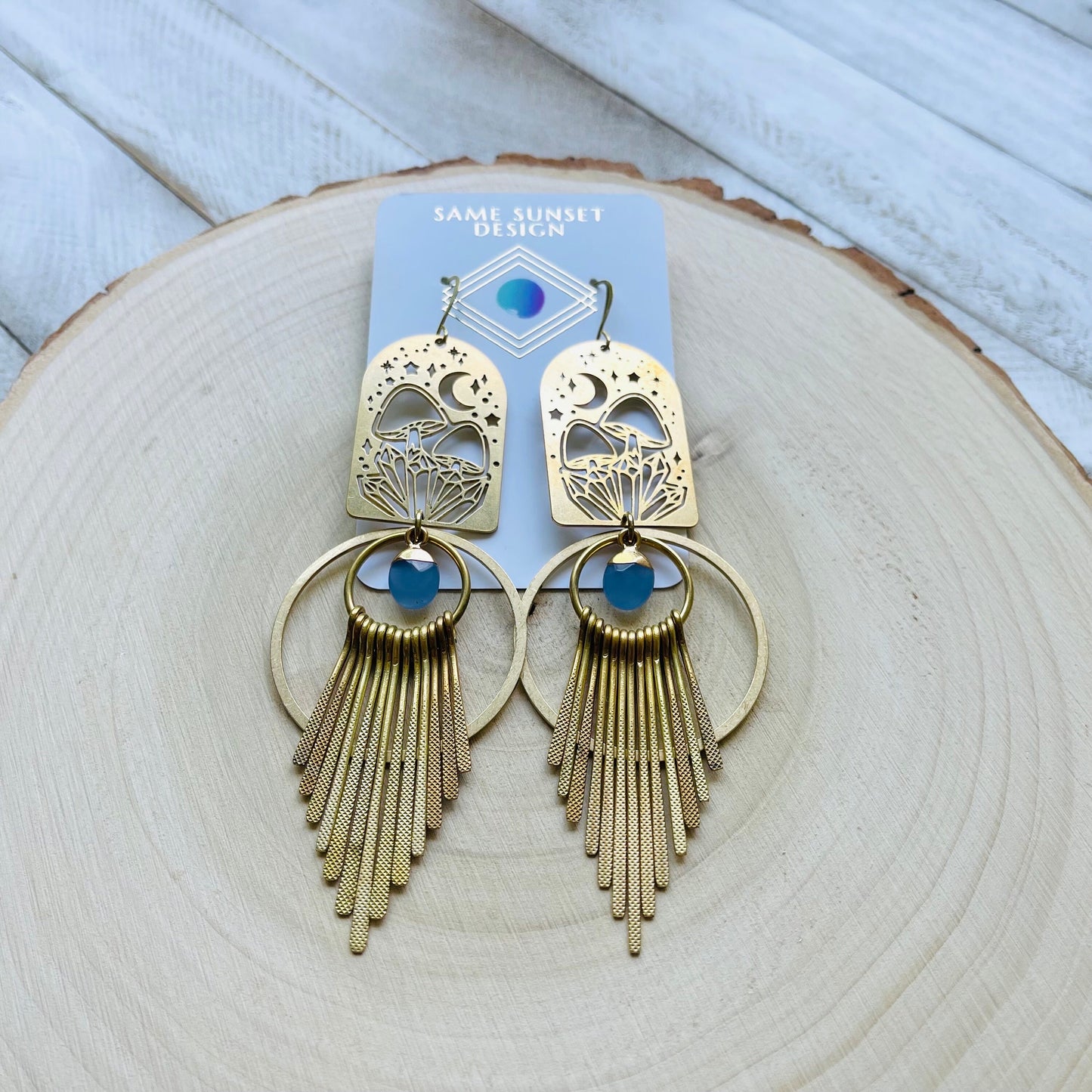 Mushroom Earrings, Jade Earrings, Witchy Earrings, Cottagecore Earrings, Unique Gifts for Women Birthday, Wedding Earrings for Bride