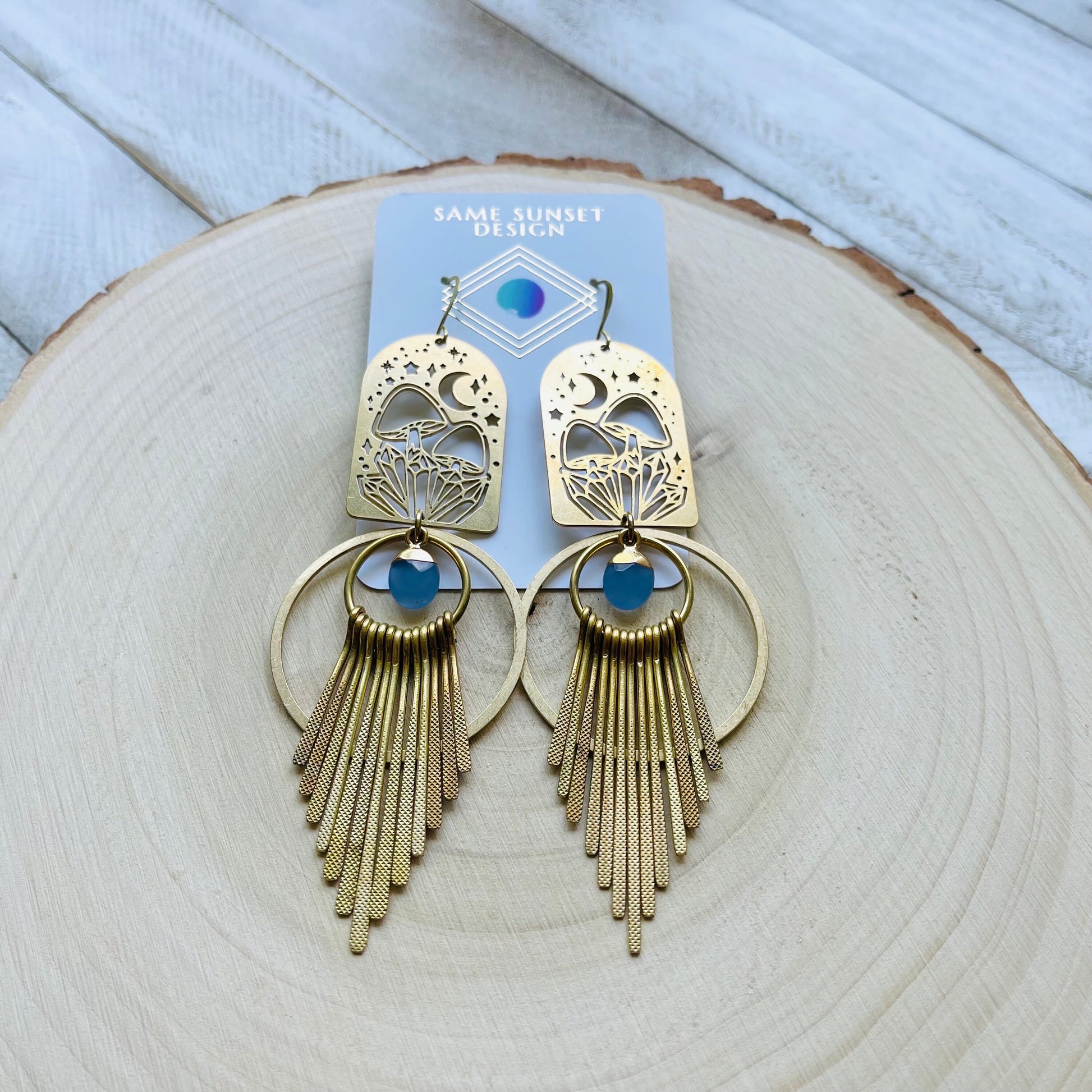 Mushroom Earrings, Jade Earrings, Witchy Earrings, Cottagecore Earrings, Unique Gifts for Women Birthday, Wedding Earrings for Bride
