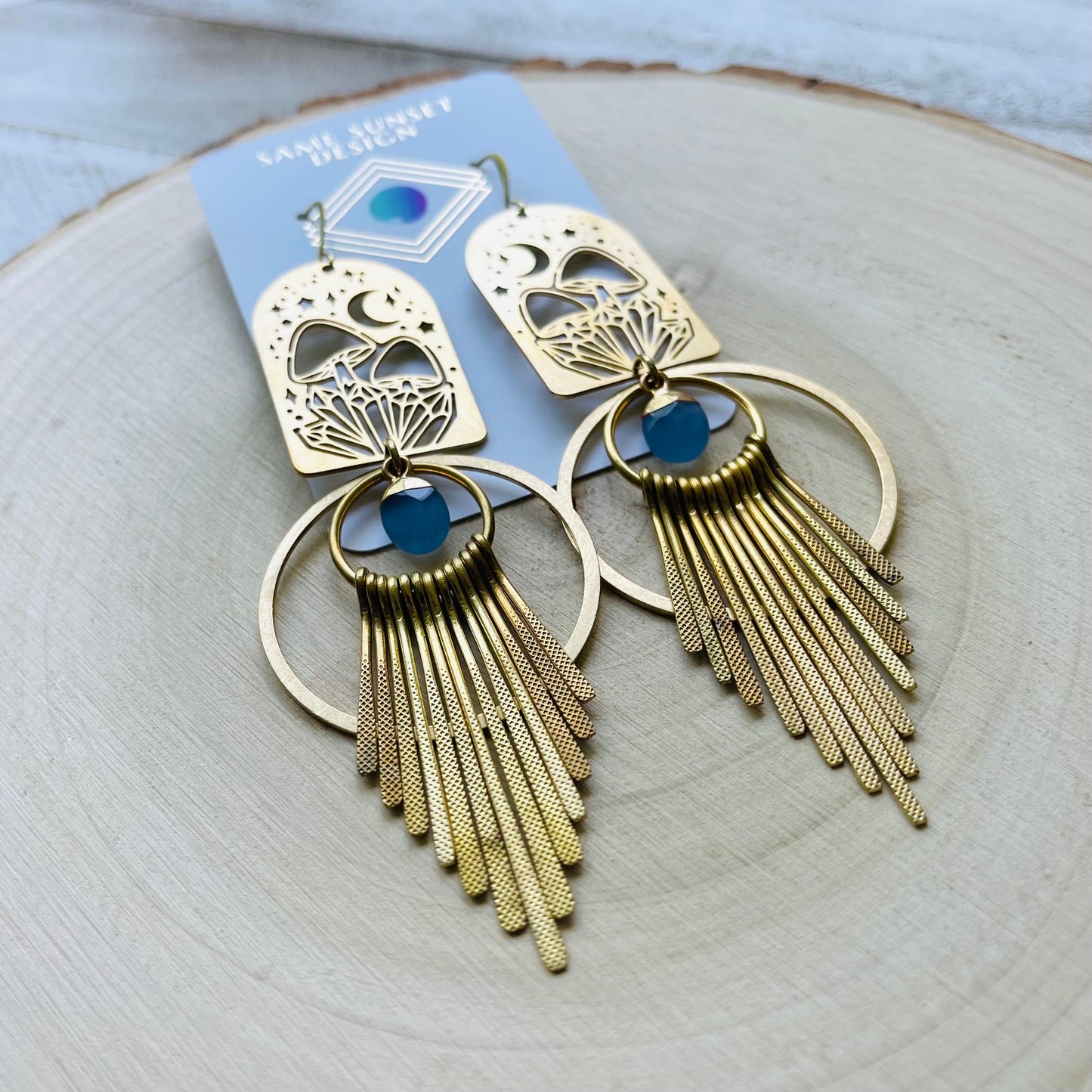Mushroom Earrings, Jade Earrings, Witchy Earrings, Cottagecore Earrings, Unique Gifts for Women Birthday, Wedding Earrings for Bride