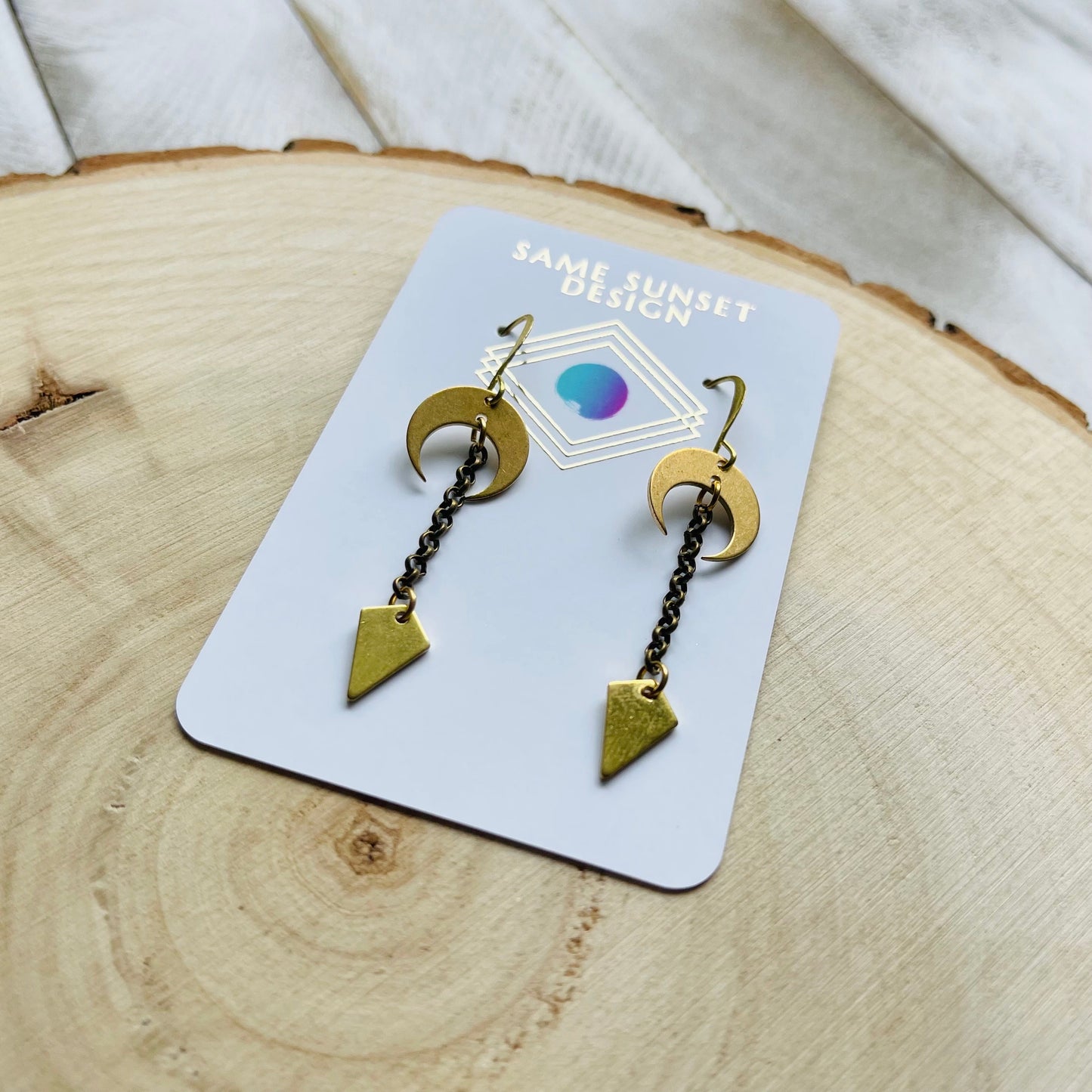Crescent Moon Earrings Gold, Witchy Earrings, Celestial Jewelry, Best Friend Birthday Gift, Unique Gifts for Sister, Boho Earrings Dangle