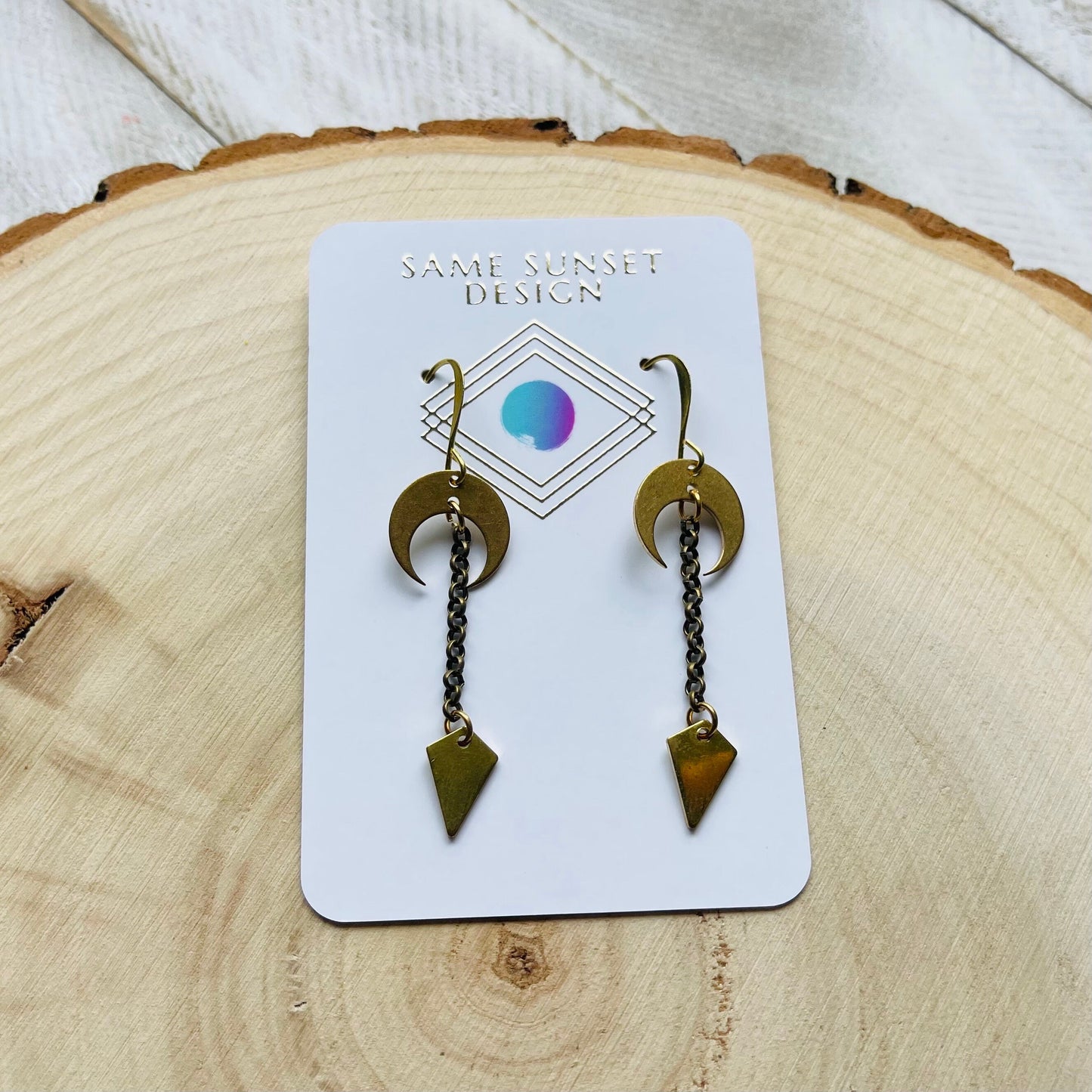 Crescent Moon Earrings Gold, Witchy Earrings, Celestial Jewelry, Best Friend Birthday Gift, Unique Gifts for Sister, Boho Earrings Dangle