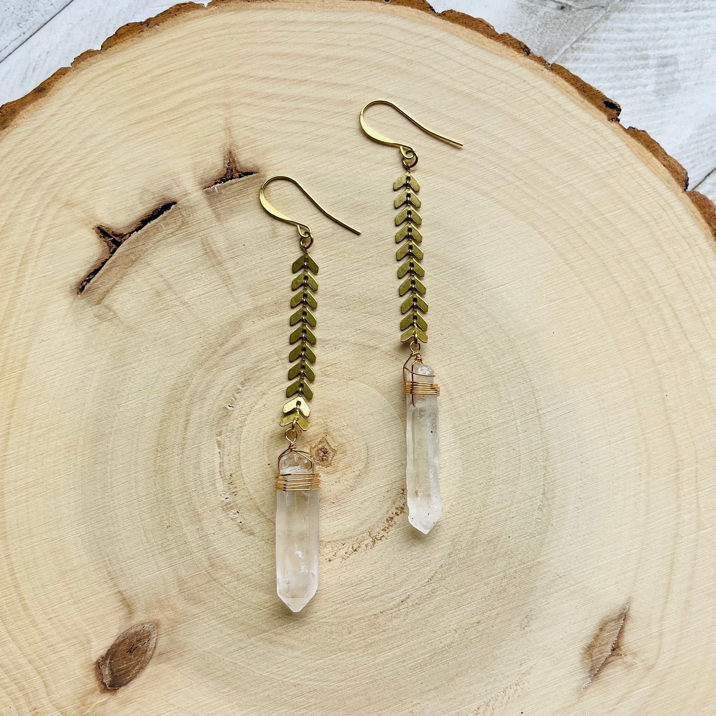 Raw Quartz Earrings, Witchy Earrings, Metaphysical Gifts, Healing Crystal Earrings, Unique Gifts for Best Friend, Best Gifts for Mom