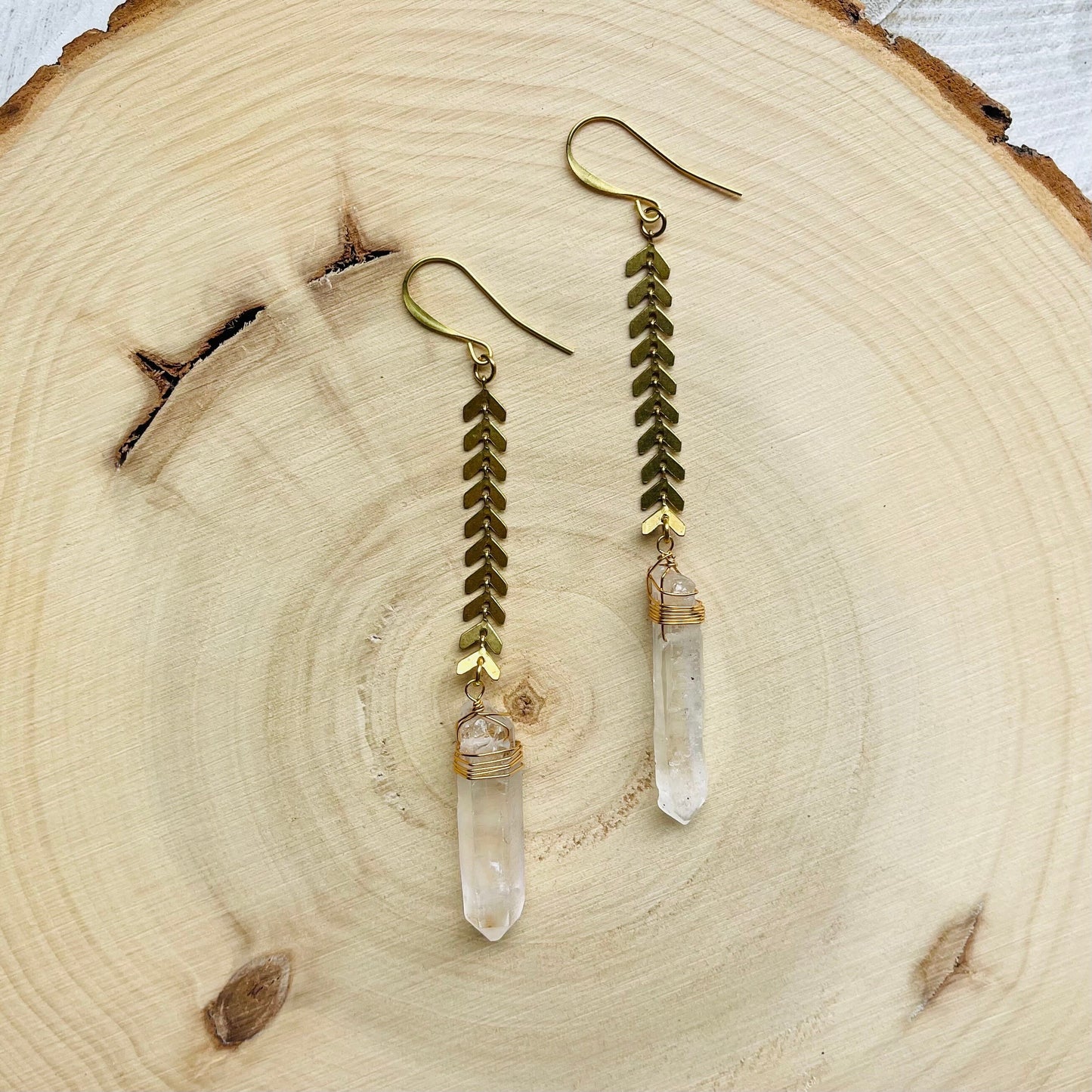 Raw Quartz Earrings, Witchy Earrings, Metaphysical Gifts, Healing Crystal Earrings, Unique Gifts for Best Friend, Best Gifts for Mom