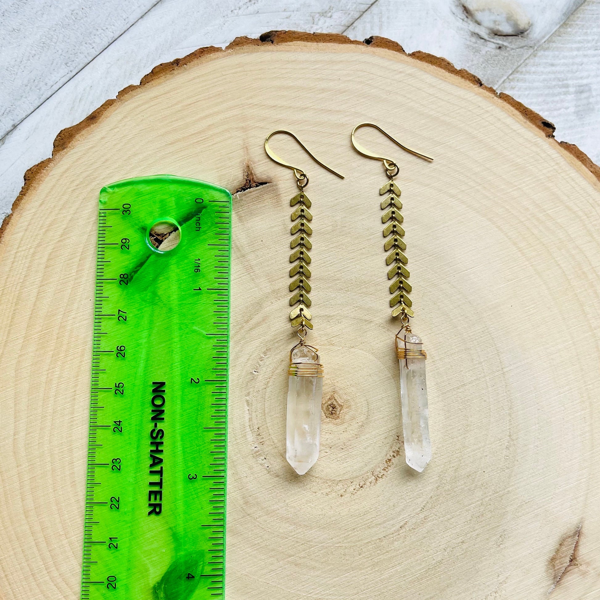 Raw Quartz Earrings, Witchy Earrings, Metaphysical Gifts, Healing Crystal Earrings, Unique Gifts for Best Friend, Best Gifts for Mom