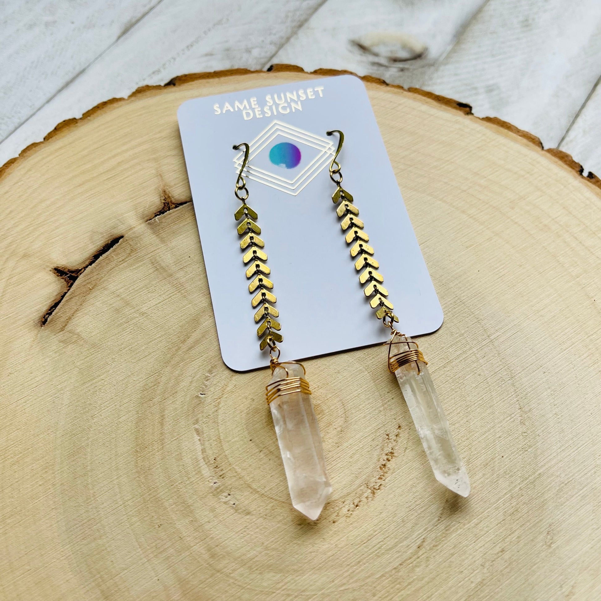 Raw Quartz Earrings, Witchy Earrings, Metaphysical Gifts, Healing Crystal Earrings, Unique Gifts for Best Friend, Best Gifts for Mom