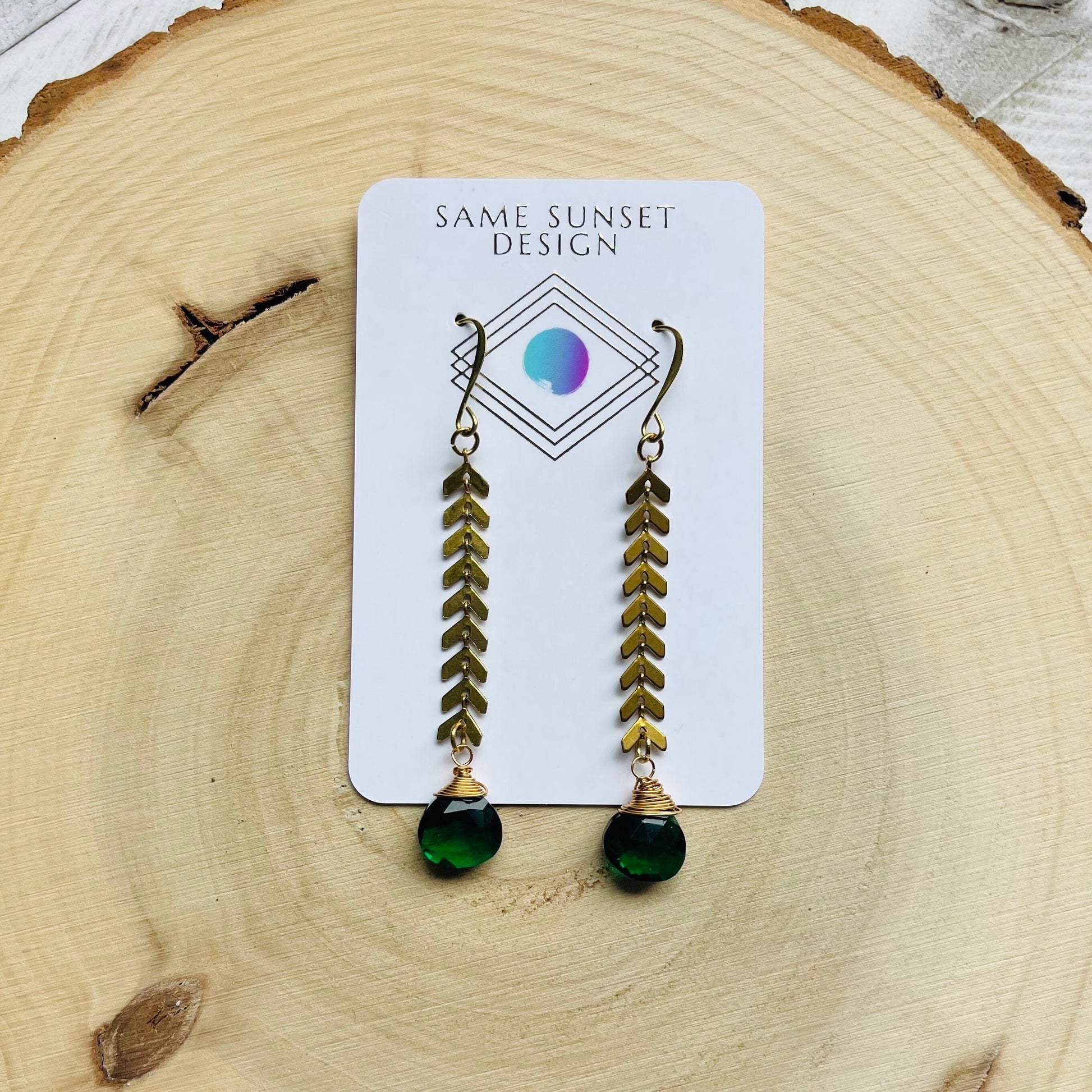 Smoky Quartz Earrings, Green Earrings, Sacral Chakra Healing Crystal Earrings, Positive Energy Gift, Witchy Gifts, Solar, Witchy Earrings