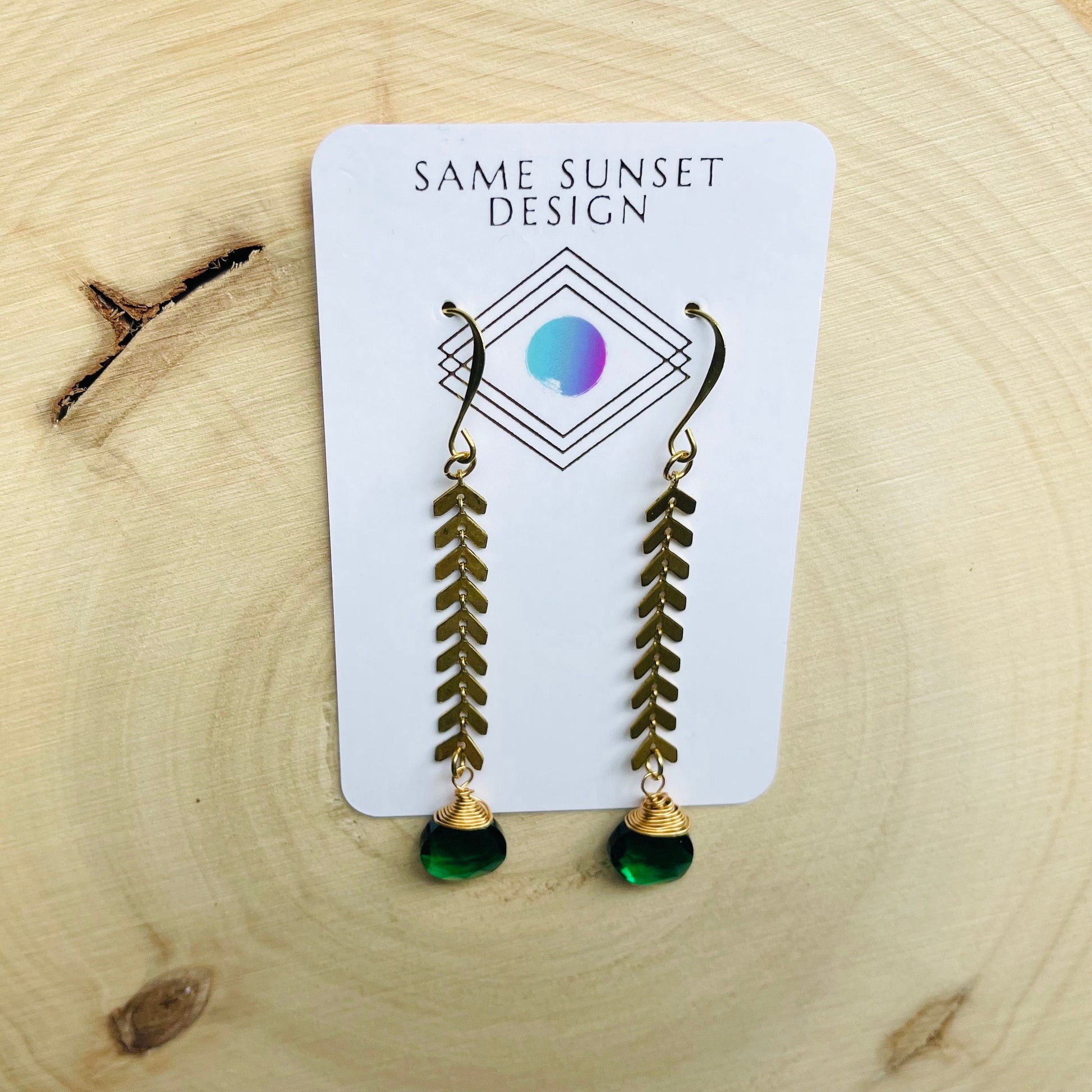 Smoky Quartz Earrings, Green Earrings, Sacral Chakra Healing Crystal Earrings, Positive Energy Gift, Witchy Gifts, Solar, Witchy Earrings