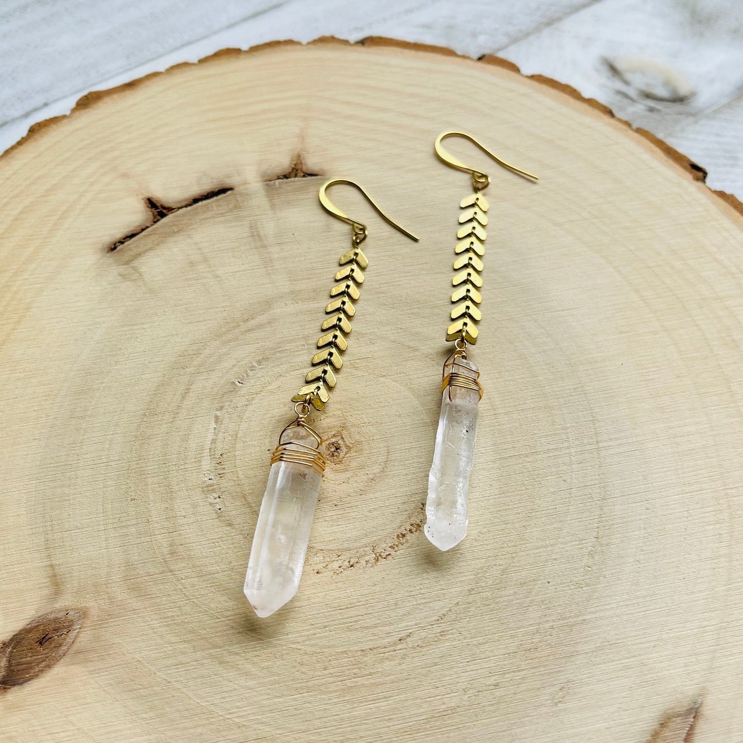 Raw Quartz Earrings, Witchy Earrings, Metaphysical Gifts, Healing Crystal Earrings, Unique Gifts for Best Friend, Best Gifts for Mom