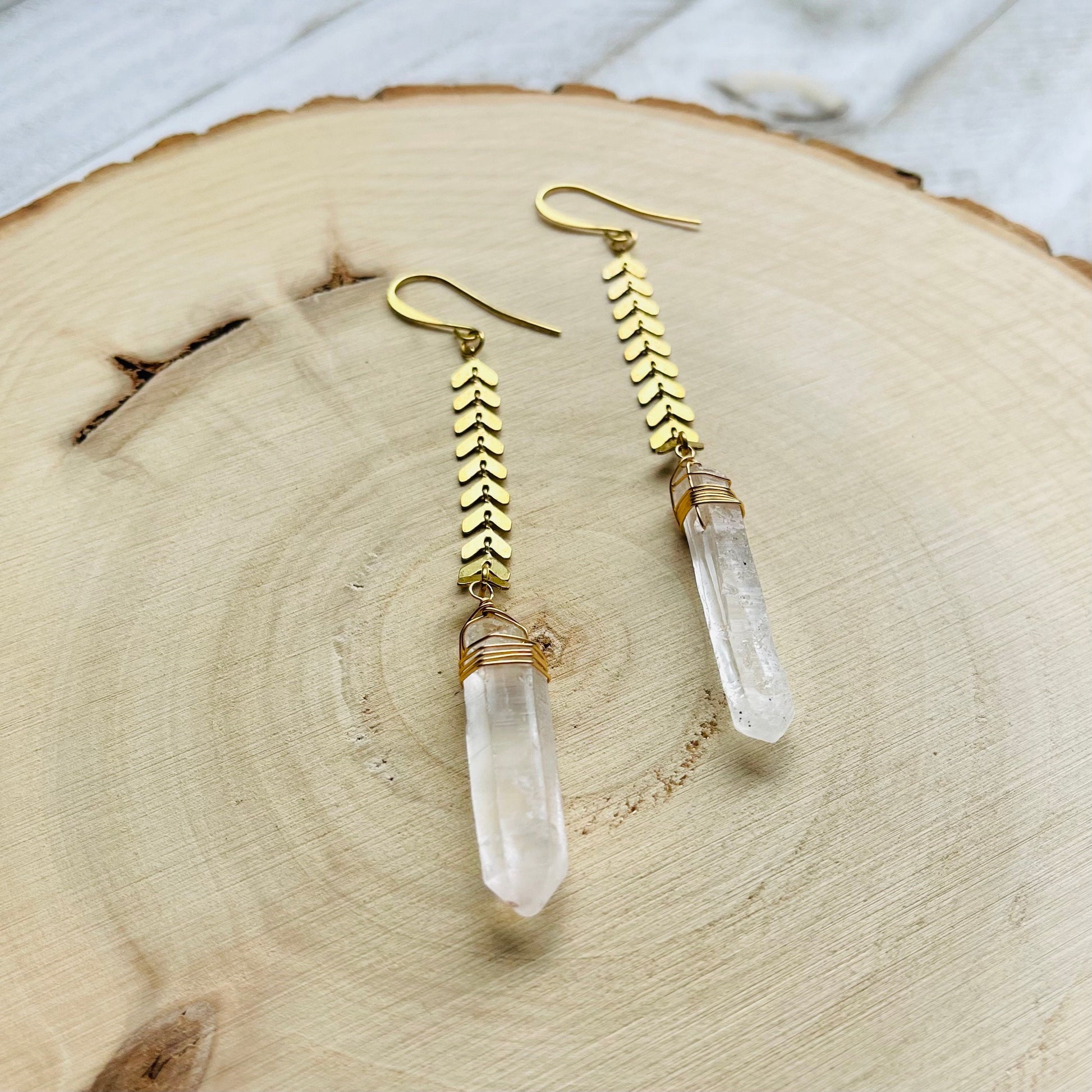 Raw Quartz Earrings, Witchy Earrings, Metaphysical Gifts, Healing Crystal Earrings, Unique Gifts for Best Friend, Best Gifts for Mom