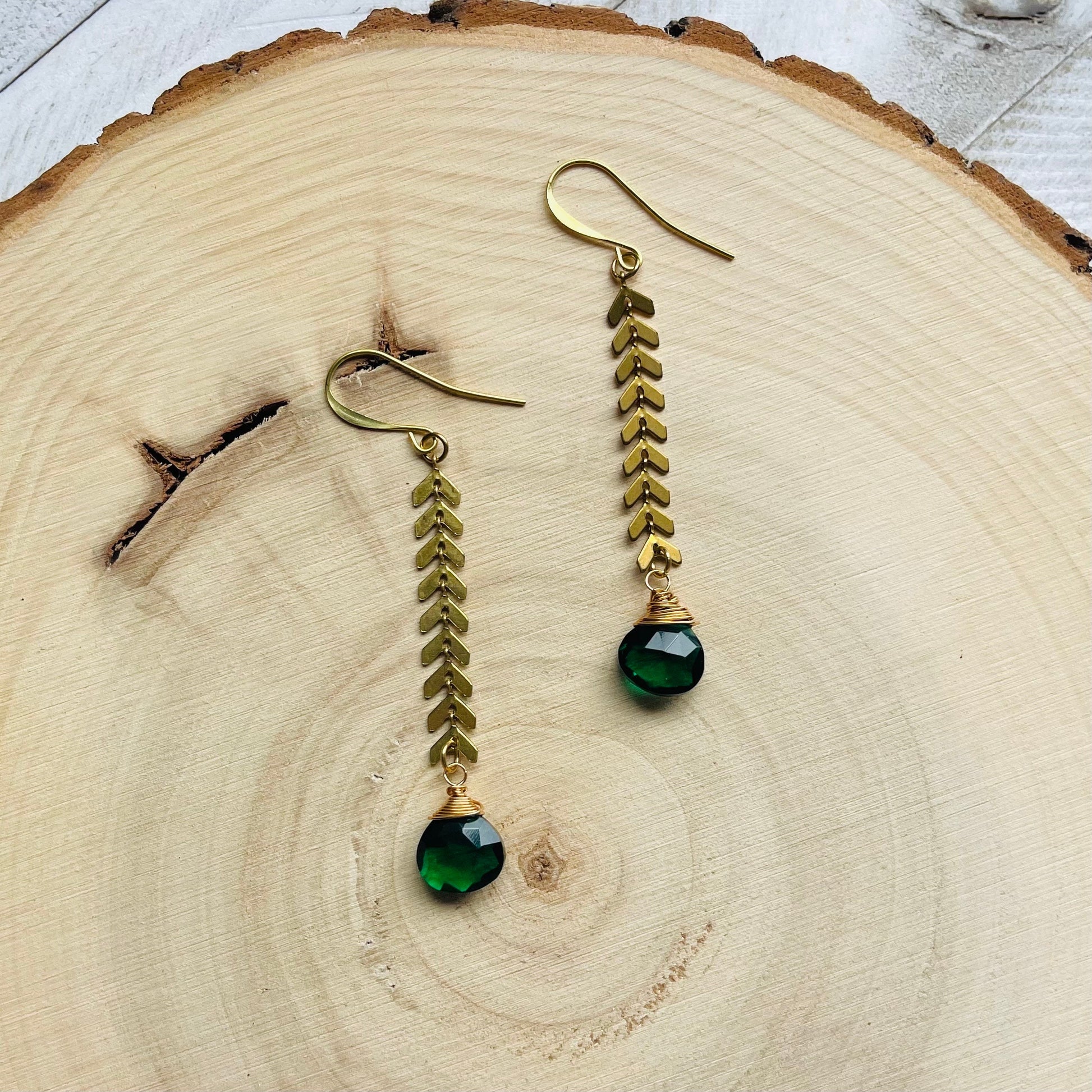 Smoky Quartz Earrings, Green Earrings, Sacral Chakra Healing Crystal Earrings, Positive Energy Gift, Witchy Gifts, Solar, Witchy Earrings