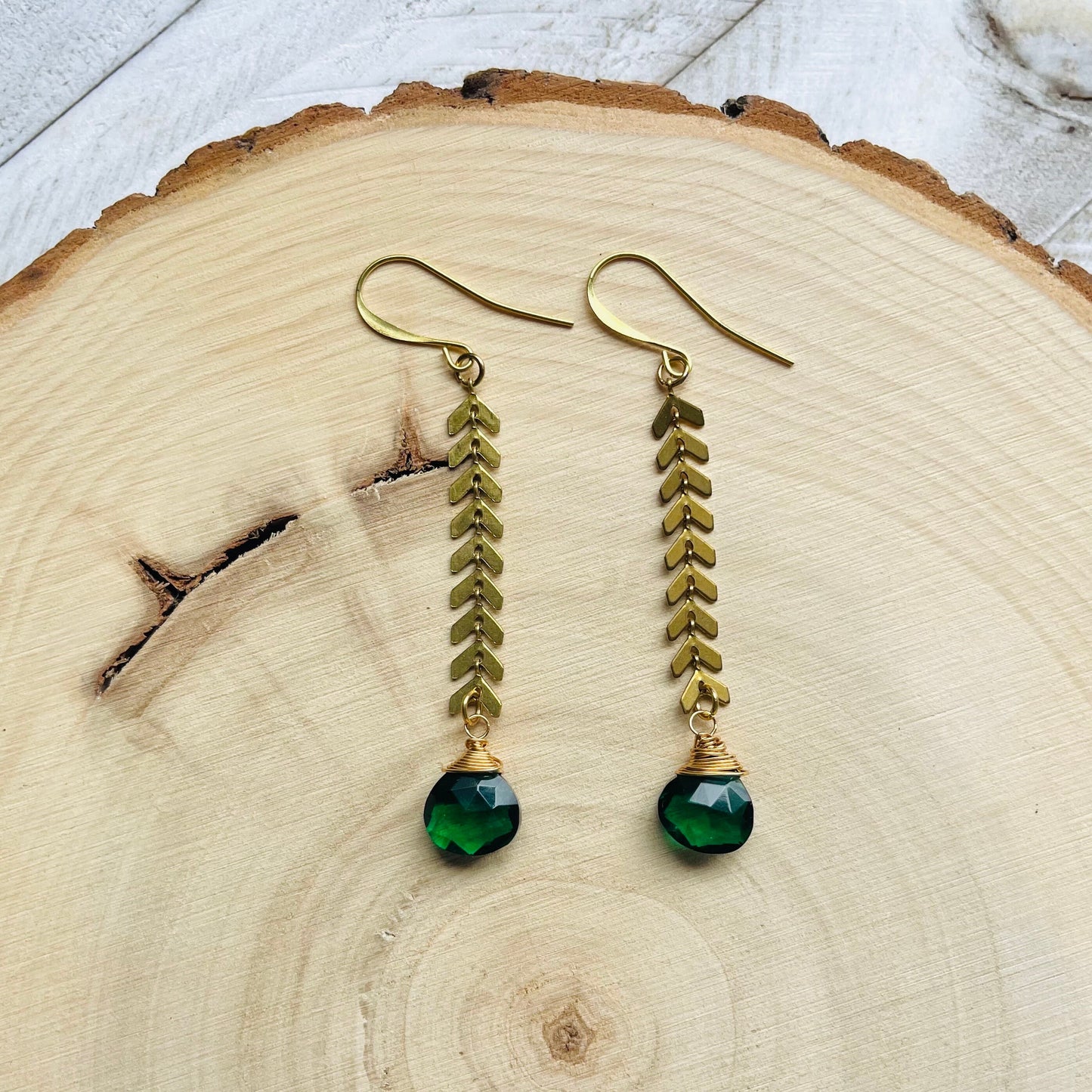 Smoky Quartz Earrings, Green Earrings, Sacral Chakra Healing Crystal Earrings, Positive Energy Gift, Witchy Gifts, Solar, Witchy Earrings
