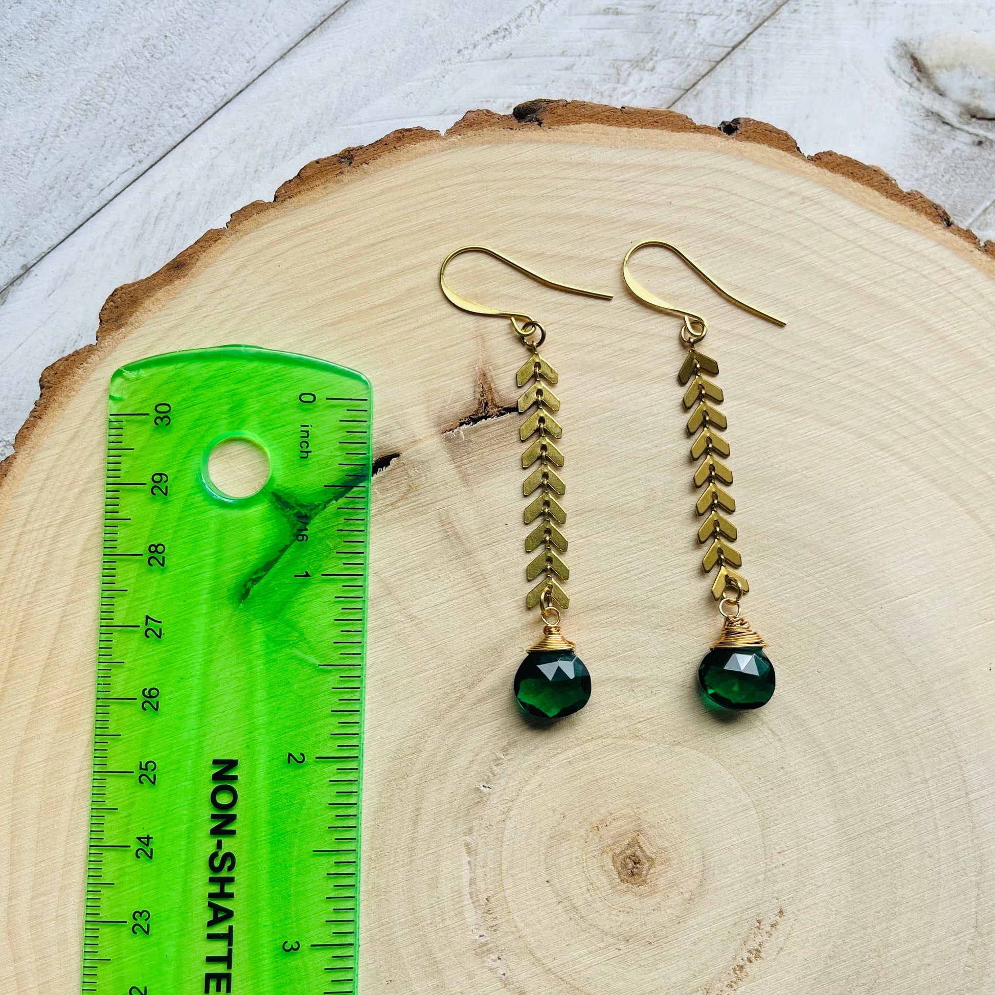 Smoky Quartz Earrings, Green Earrings, Sacral Chakra Healing Crystal Earrings, Positive Energy Gift, Witchy Gifts, Solar, Witchy Earrings