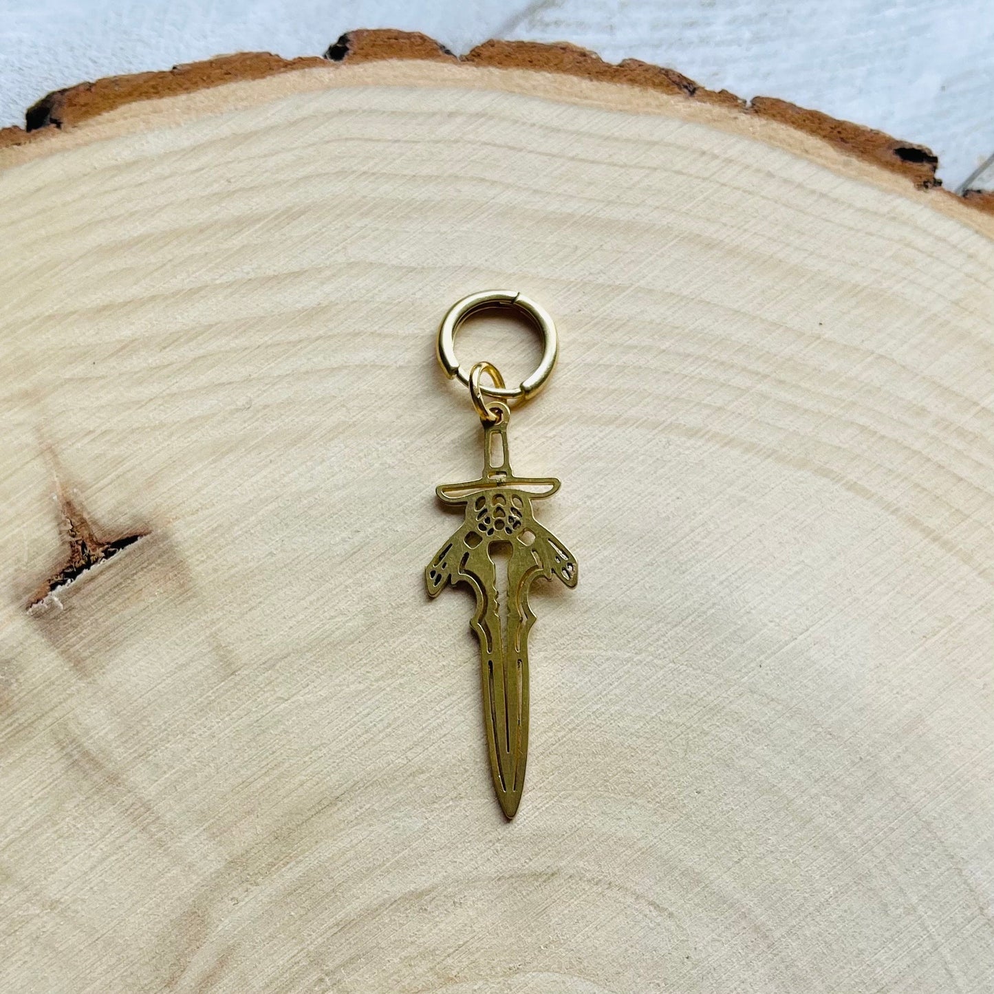 Dagger Earring, Single Earring Dangle, Earring for Men, Mono Earring, Unique Birthday Gift for Brother, Witchy Gifts for Best Friend