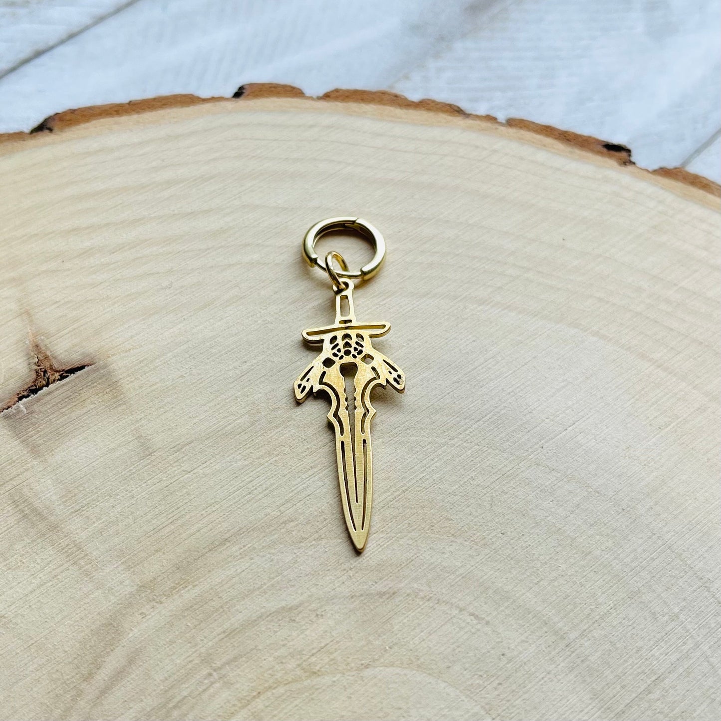 Dagger Earring, Single Earring Dangle, Earring for Men, Mono Earring, Unique Birthday Gift for Brother, Witchy Gifts for Best Friend