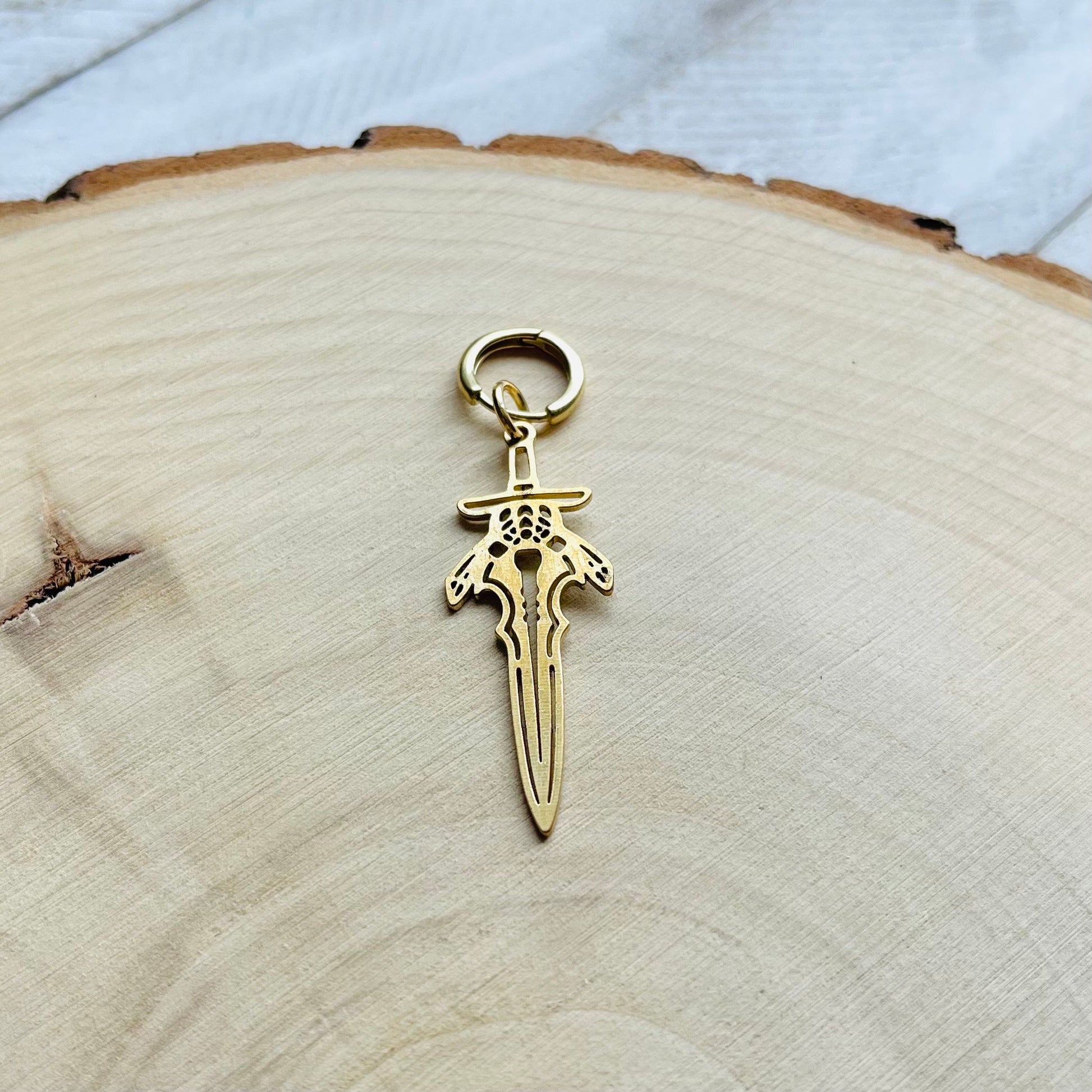 Dagger Earring, Single Earring Dangle, Earring for Men, Mono Earring, Unique Birthday Gift for Brother, Witchy Gifts for Best Friend