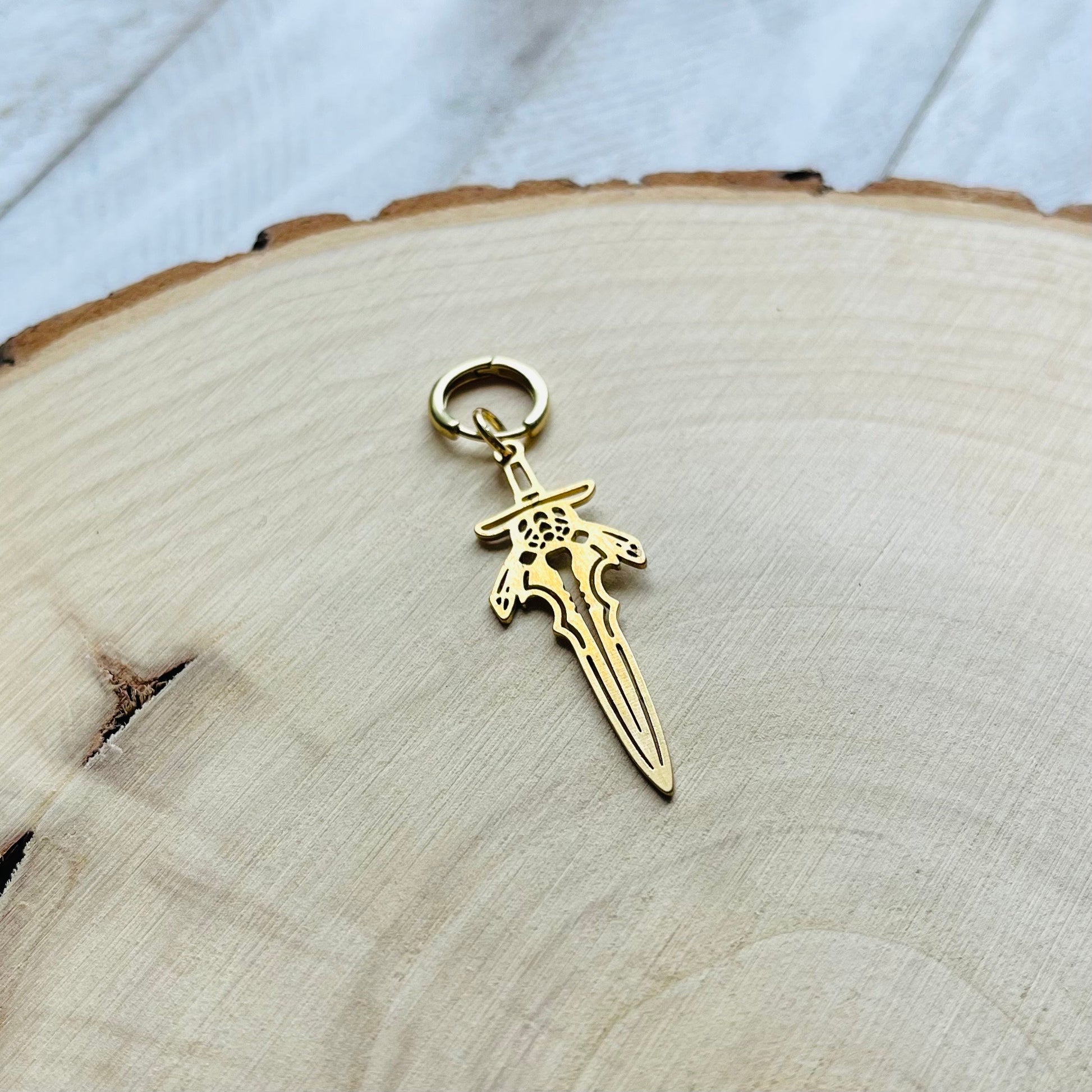 Dagger Earring, Single Earring Dangle, Earring for Men, Mono Earring, Unique Birthday Gift for Brother, Witchy Gifts for Best Friend