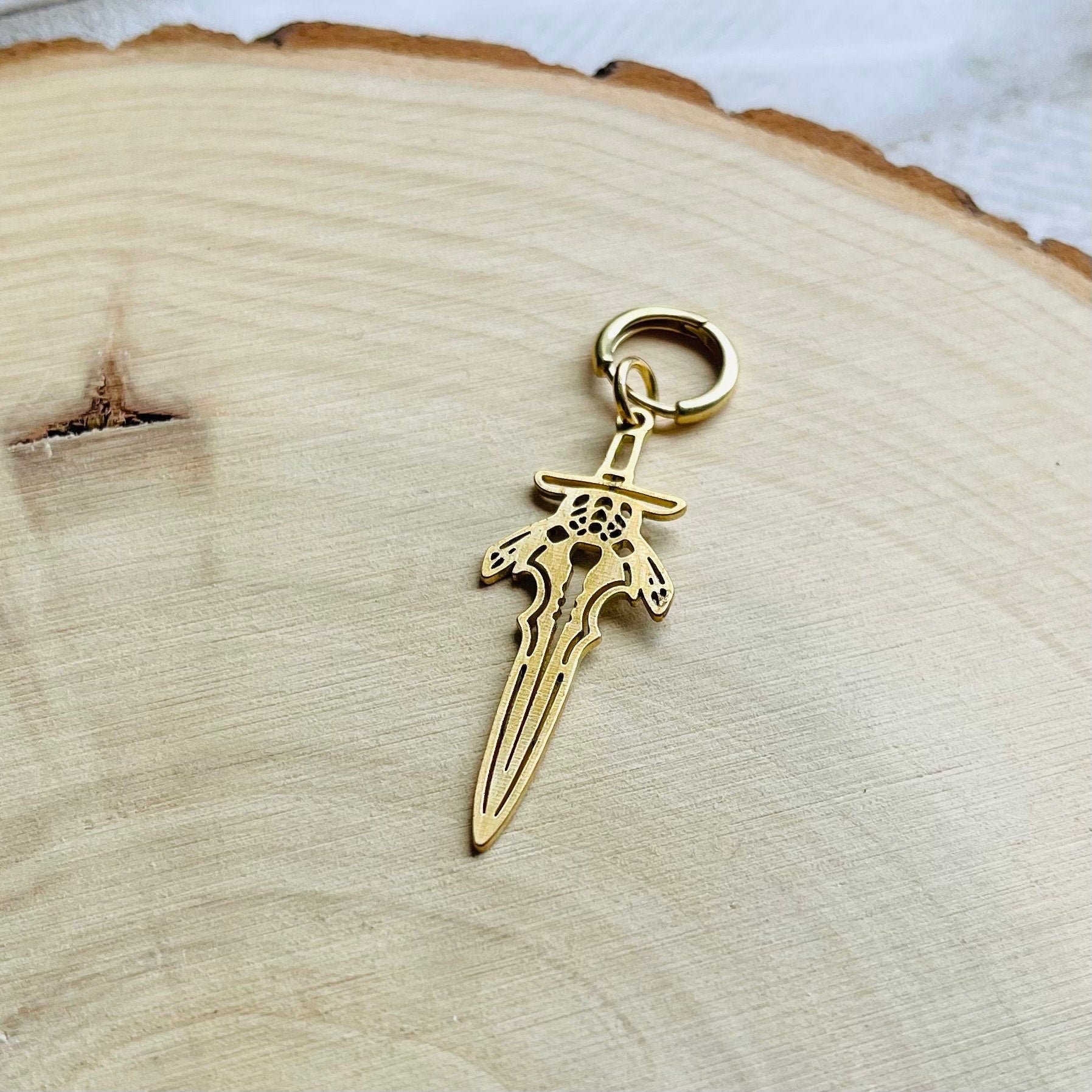 Dagger Earring, Single Earring Dangle, Earring for Men, Mono Earring, Unique Birthday Gift for Brother, Witchy Gifts for Best Friend