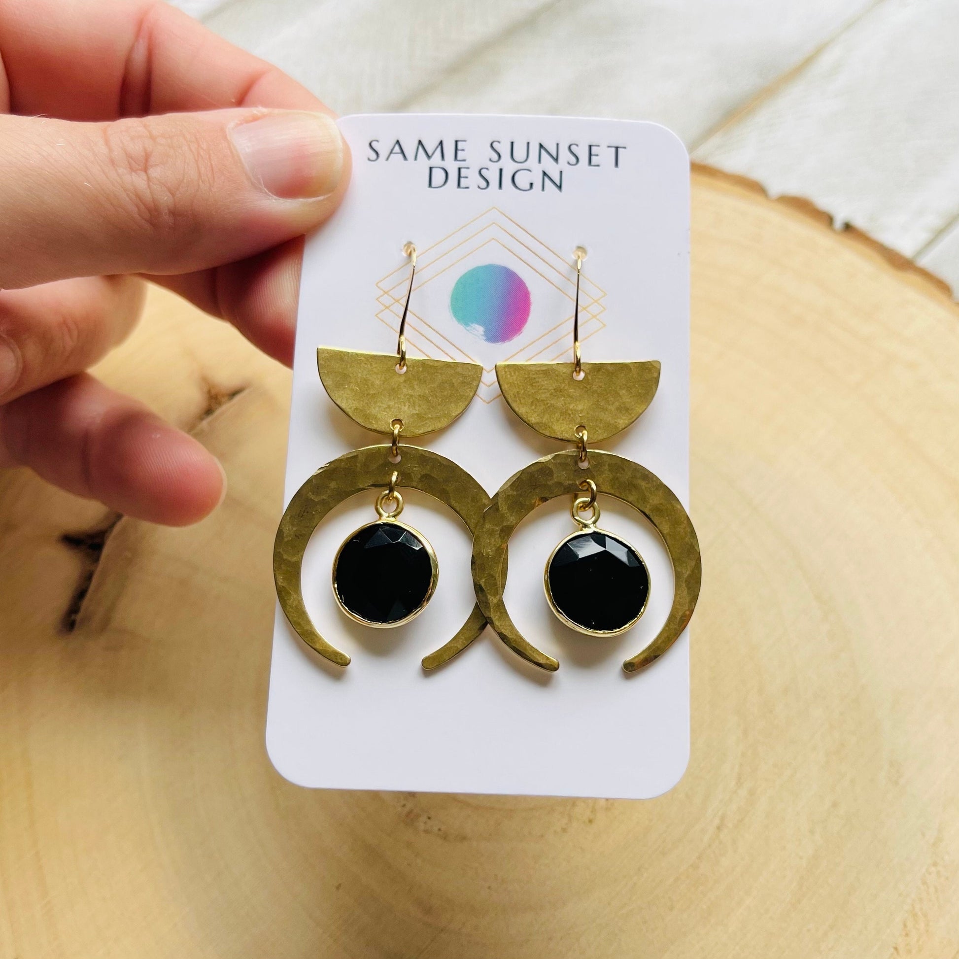 Chalcedony Earrings, Crescent Moon Earrings, Western Earrings Gold, Witchy, Unique Birthday Gift for Daughter, Sweet 16 Gift for Niece