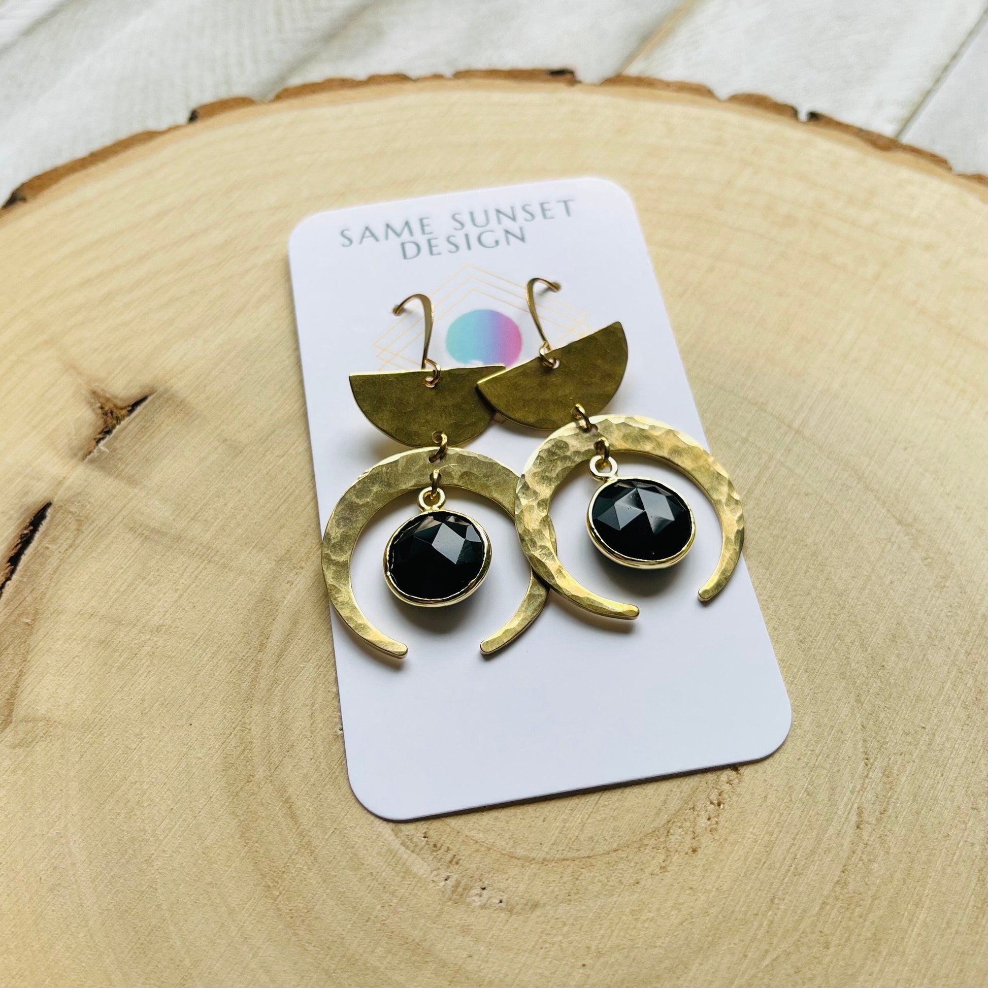 Chalcedony Earrings, Crescent Moon Earrings, Western Earrings Gold, Witchy, Unique Birthday Gift for Daughter, Sweet 16 Gift for Niece