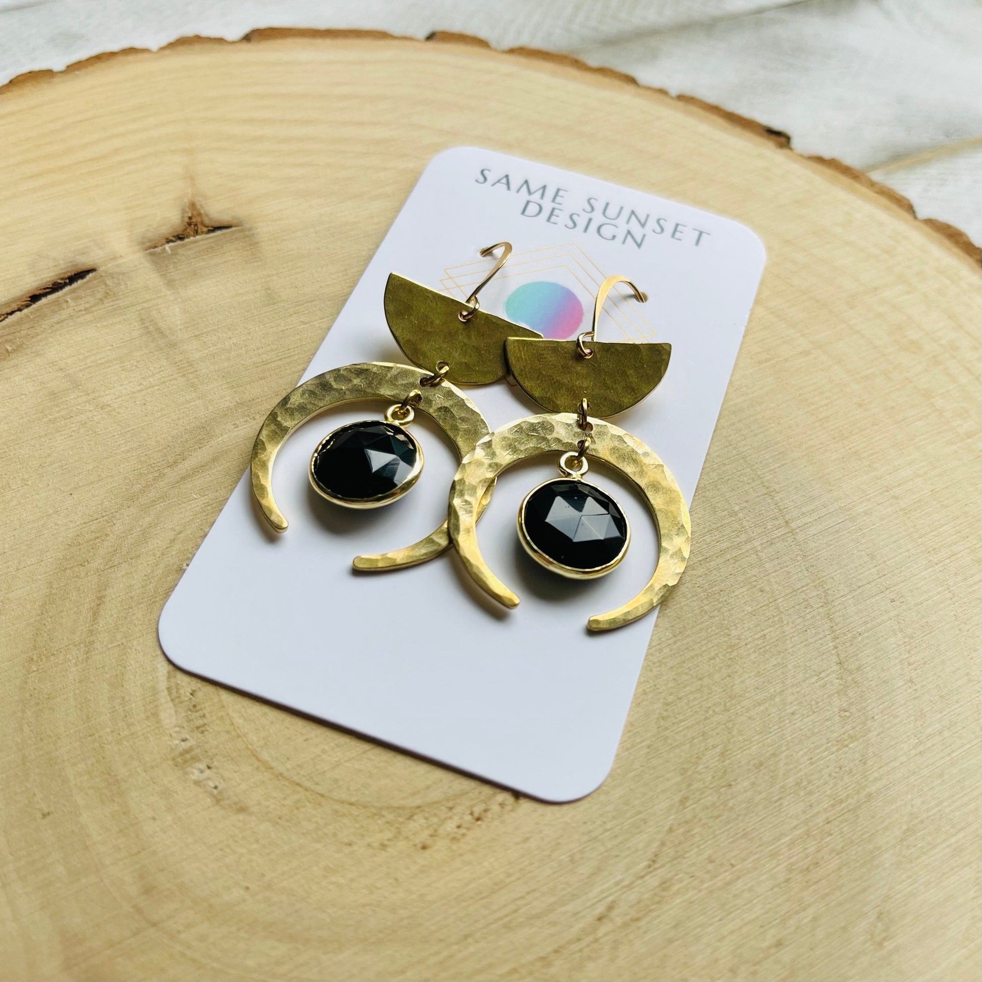 Chalcedony Earrings, Crescent Moon Earrings, Western Earrings Gold, Witchy, Unique Birthday Gift for Daughter, Sweet 16 Gift for Niece