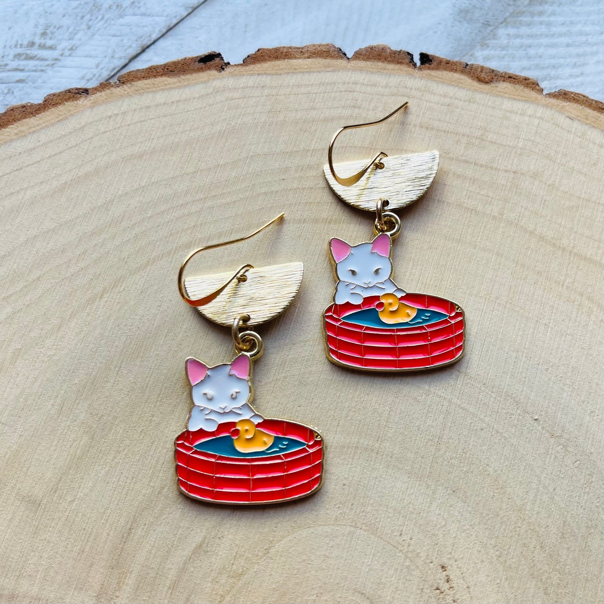 Cat Earrings, Cat Lover Jewelry, Cat Gifts for Cat Lovers, Kawaii Jewelry, Unique Gifts for Daughter, Sweet 16 Gift for Niece, Animal Gifts