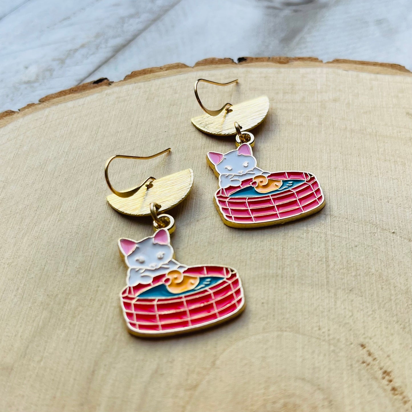 Cat Earrings, Cat Lover Jewelry, Cat Gifts for Cat Lovers, Kawaii Jewelry, Unique Gifts for Daughter, Sweet 16 Gift for Niece, Animal Gifts