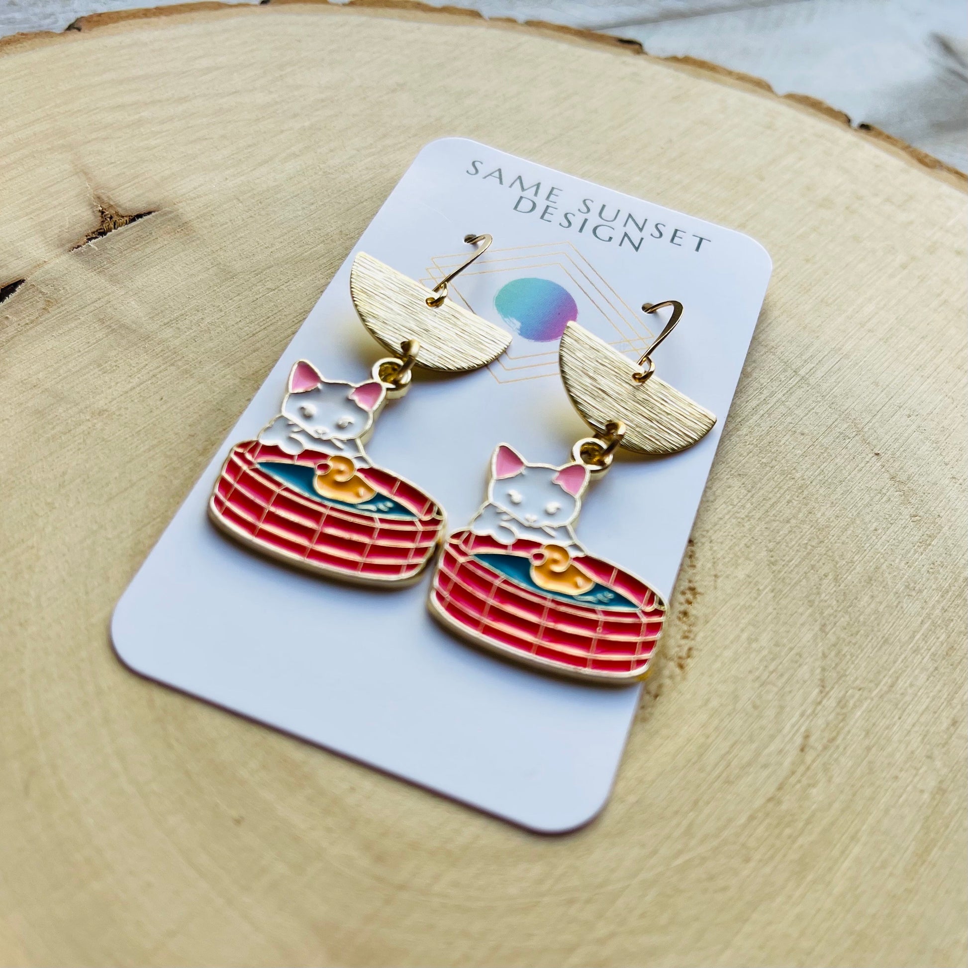Cat Earrings, Cat Lover Jewelry, Cat Gifts for Cat Lovers, Kawaii Jewelry, Unique Gifts for Daughter, Sweet 16 Gift for Niece, Animal Gifts