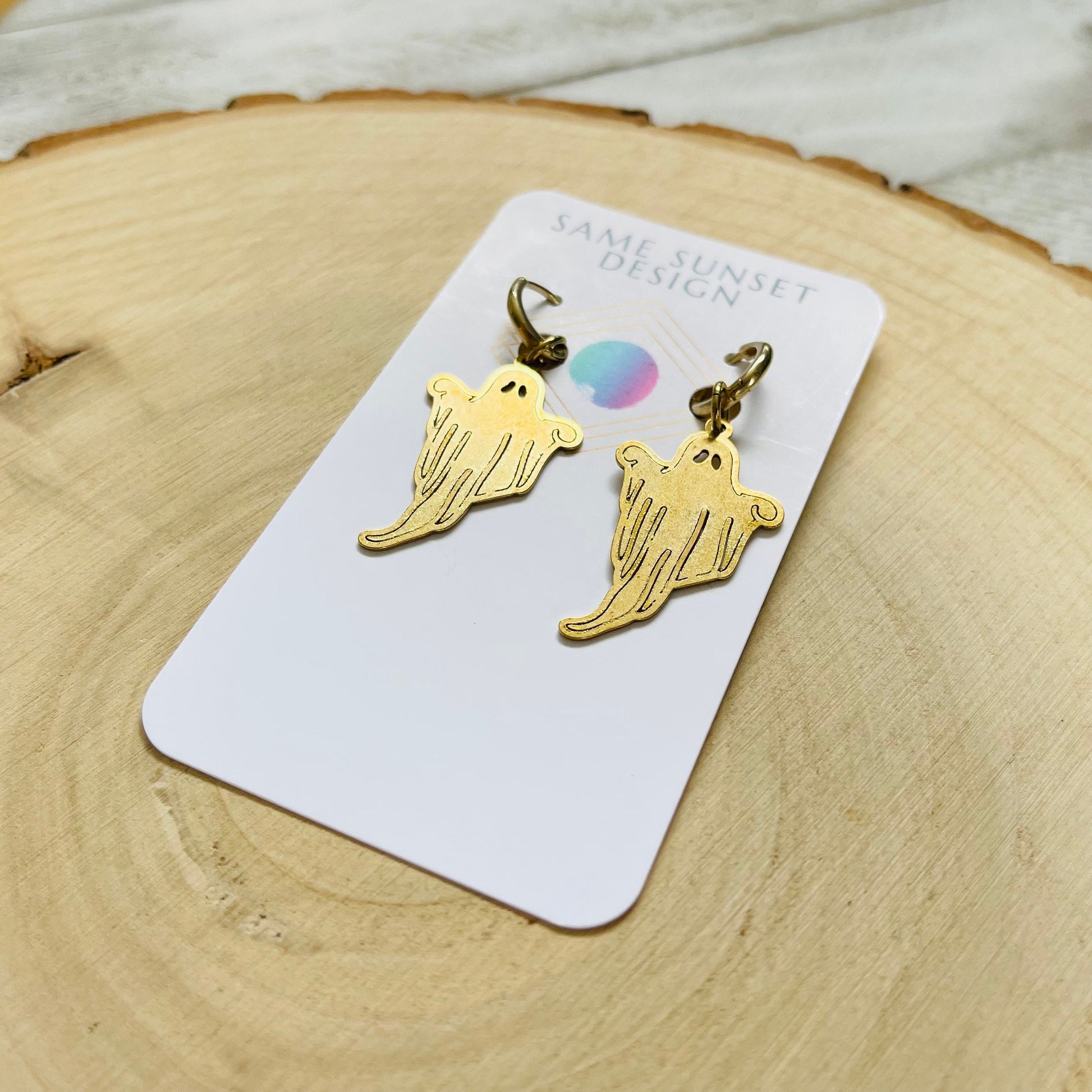 Ghost Earrings, Goth Earrings Dangle, Huggie Earrings Gold, Witchy Gifts, Unique Gifts for Teenage Girls, Halloween Gifts for Her, Goth